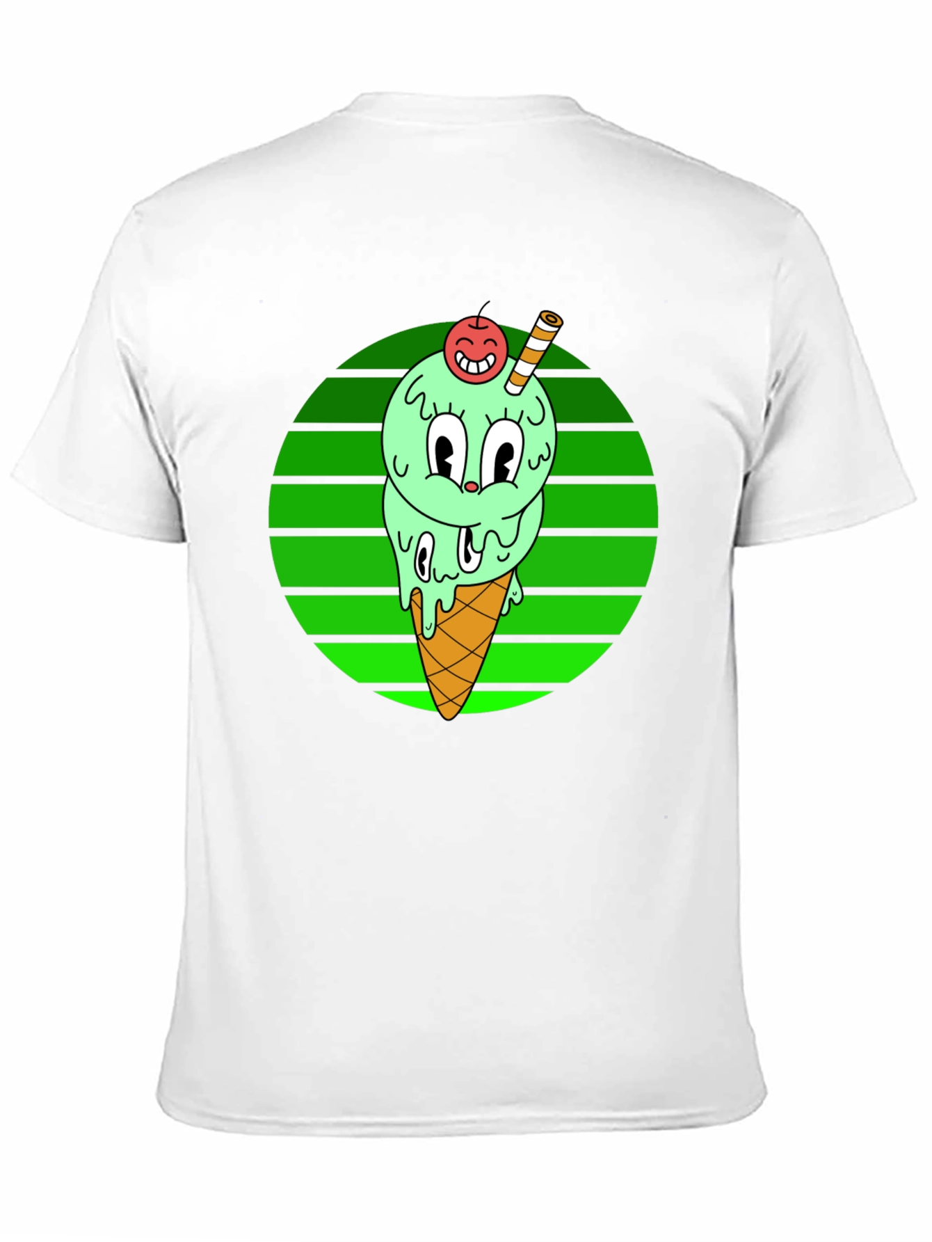 Cartoon Ice Cream T-Shirt - Fun Graphic Tee