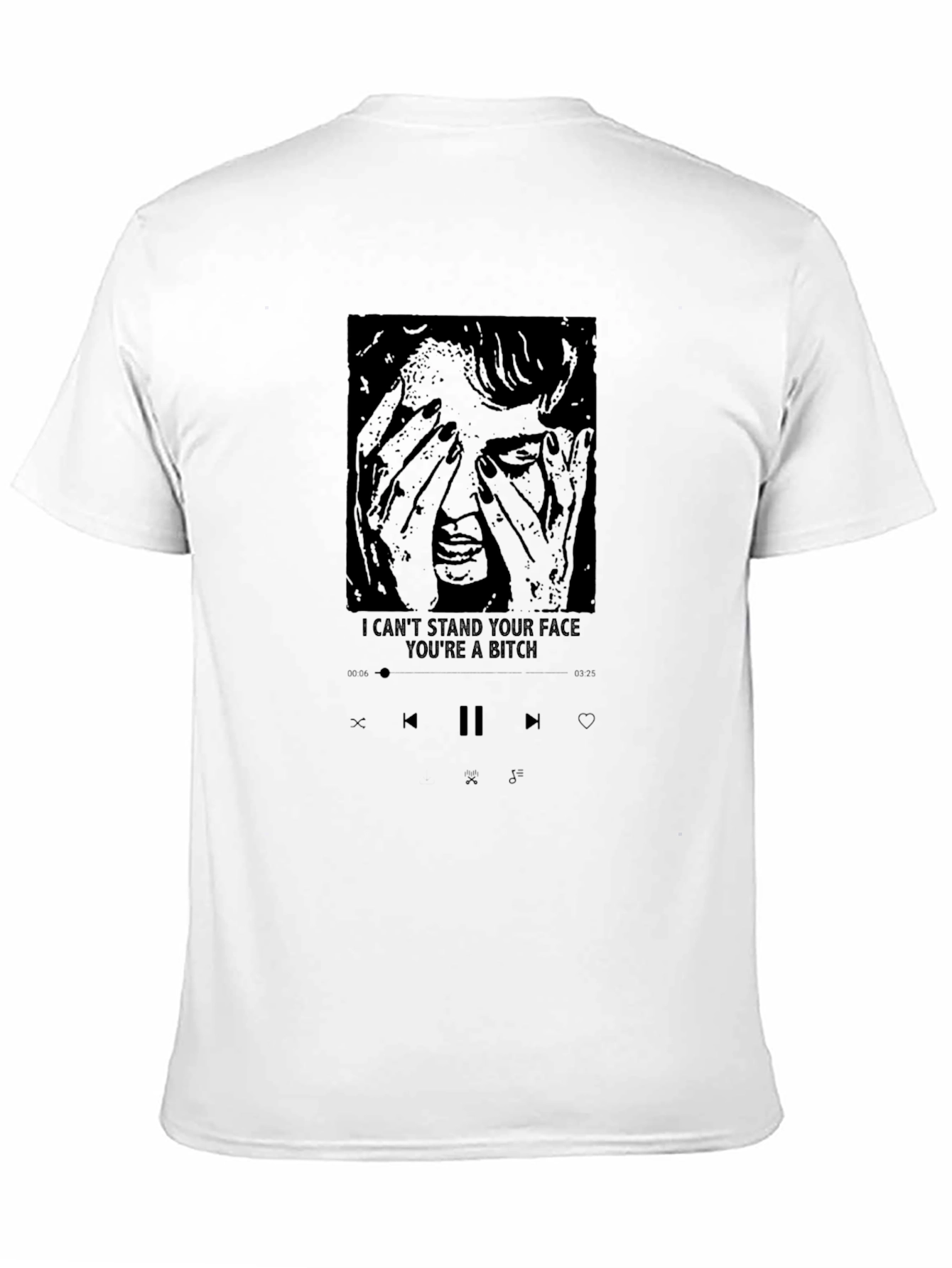 I Cant Stand Your Face Graphic Tee - Black