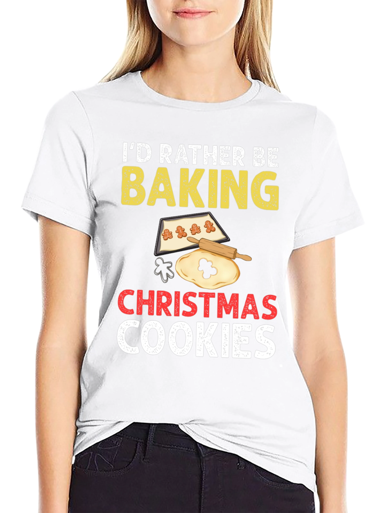 Id Rather Be Baking Christmas Cookies T-Shirt