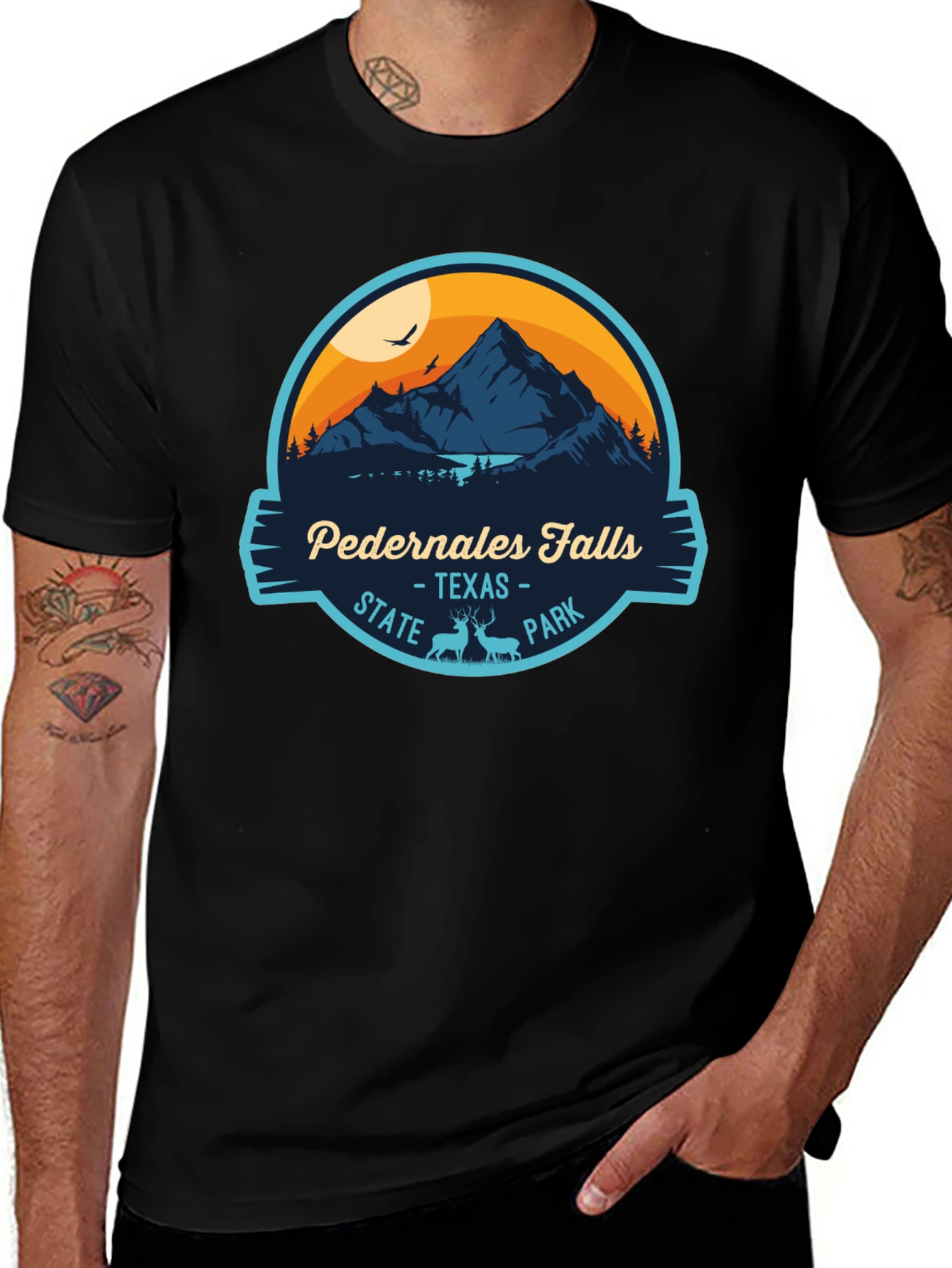 Pedernales Falls State Park Black T-Shirt