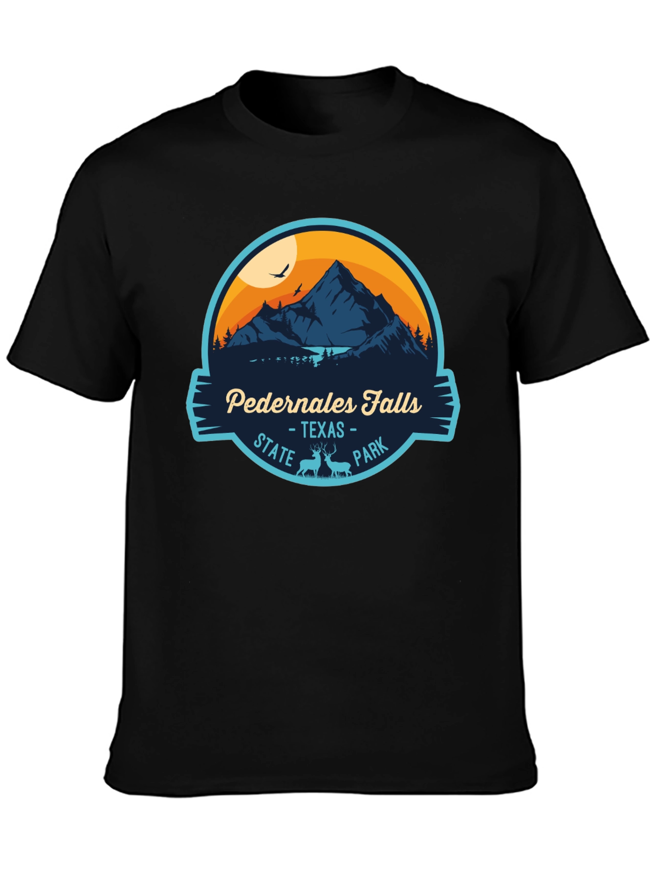 Pedernales Falls State Park Black T-Shirt
