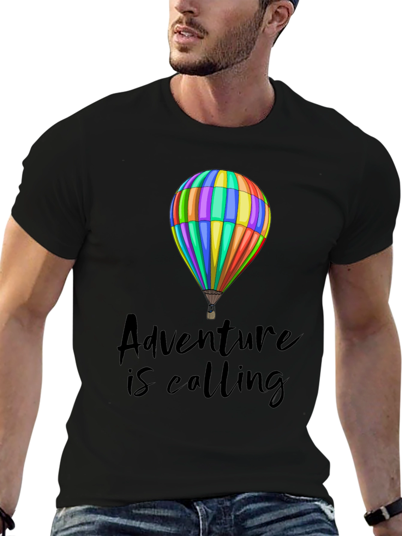Adventure is Calling T-Shirt - Hot Air Balloon Graphic
