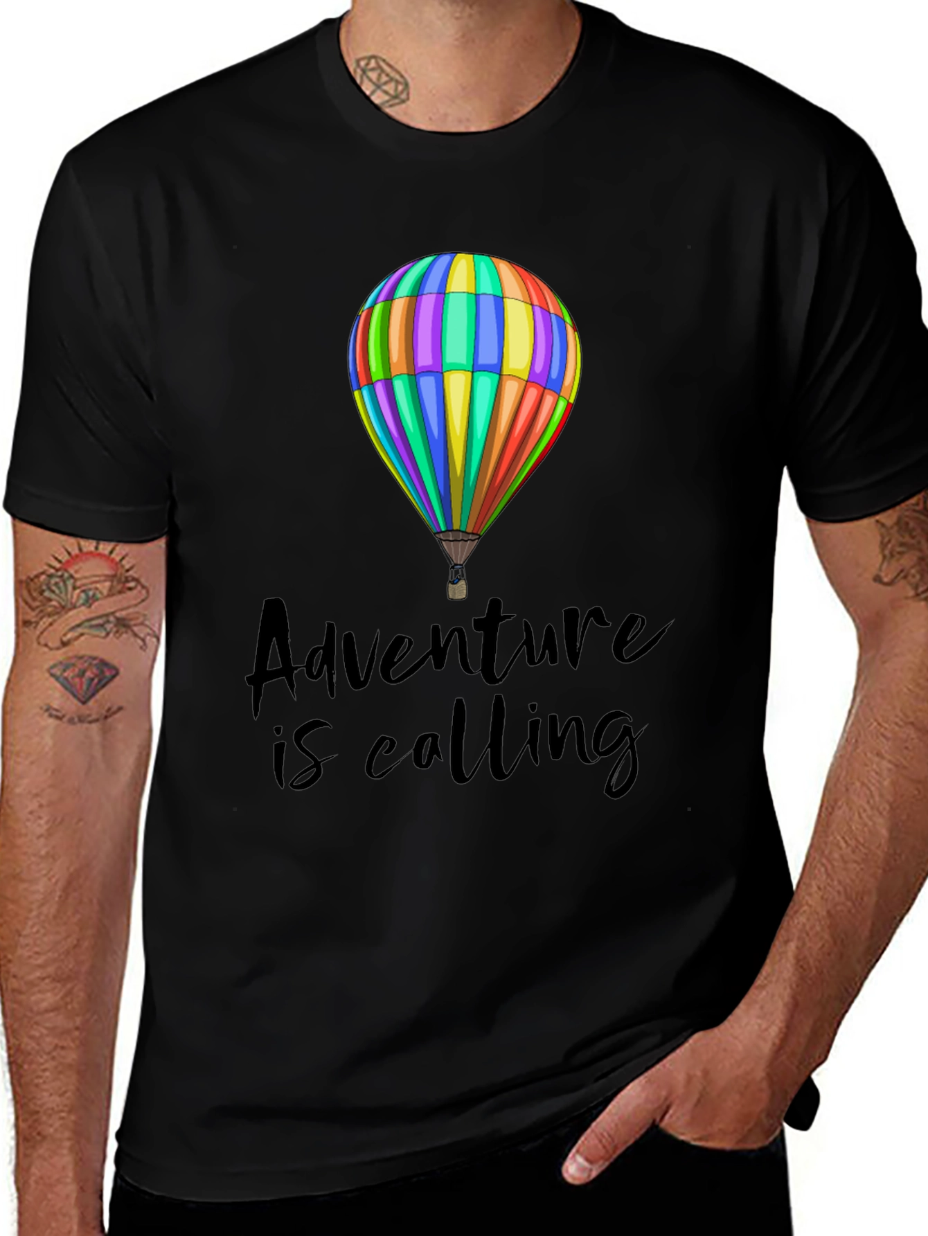 Adventure is Calling T-Shirt - Hot Air Balloon Graphic