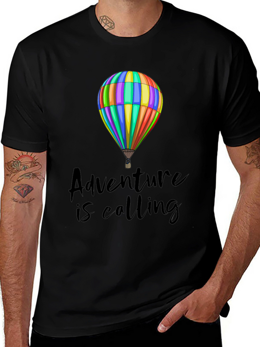 Adventure is Calling T-Shirt - Hot Air Balloon Graphic