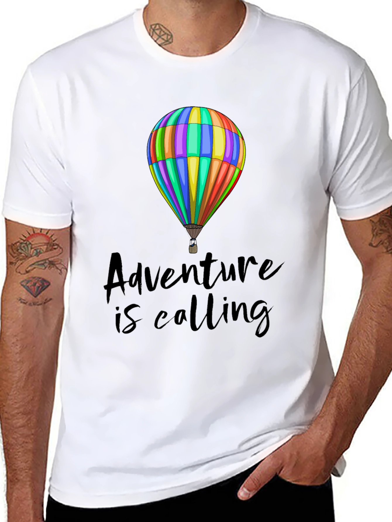 Adventure is Calling T-Shirt - Hot Air Balloon Graphic