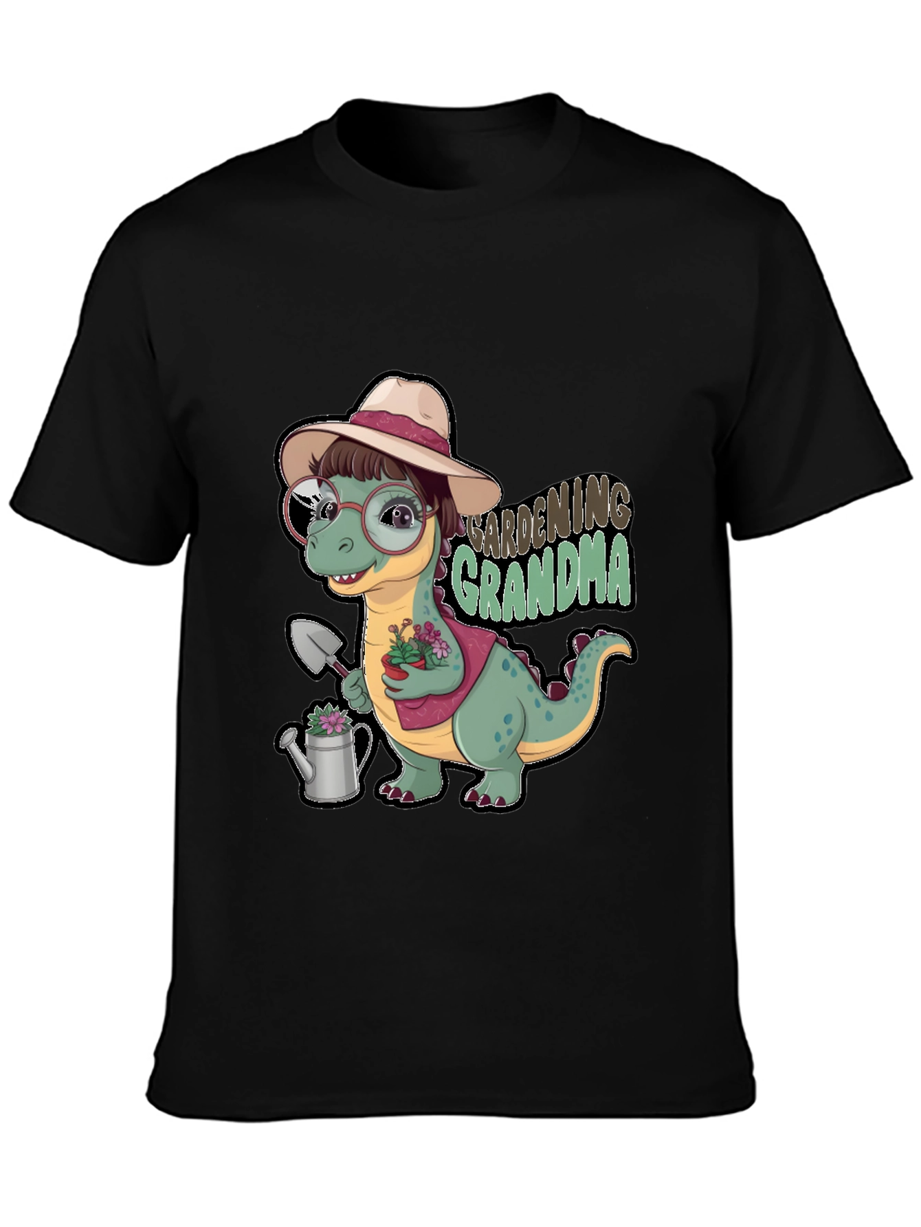 Gardening Grandma Dinosaur T-Shirt