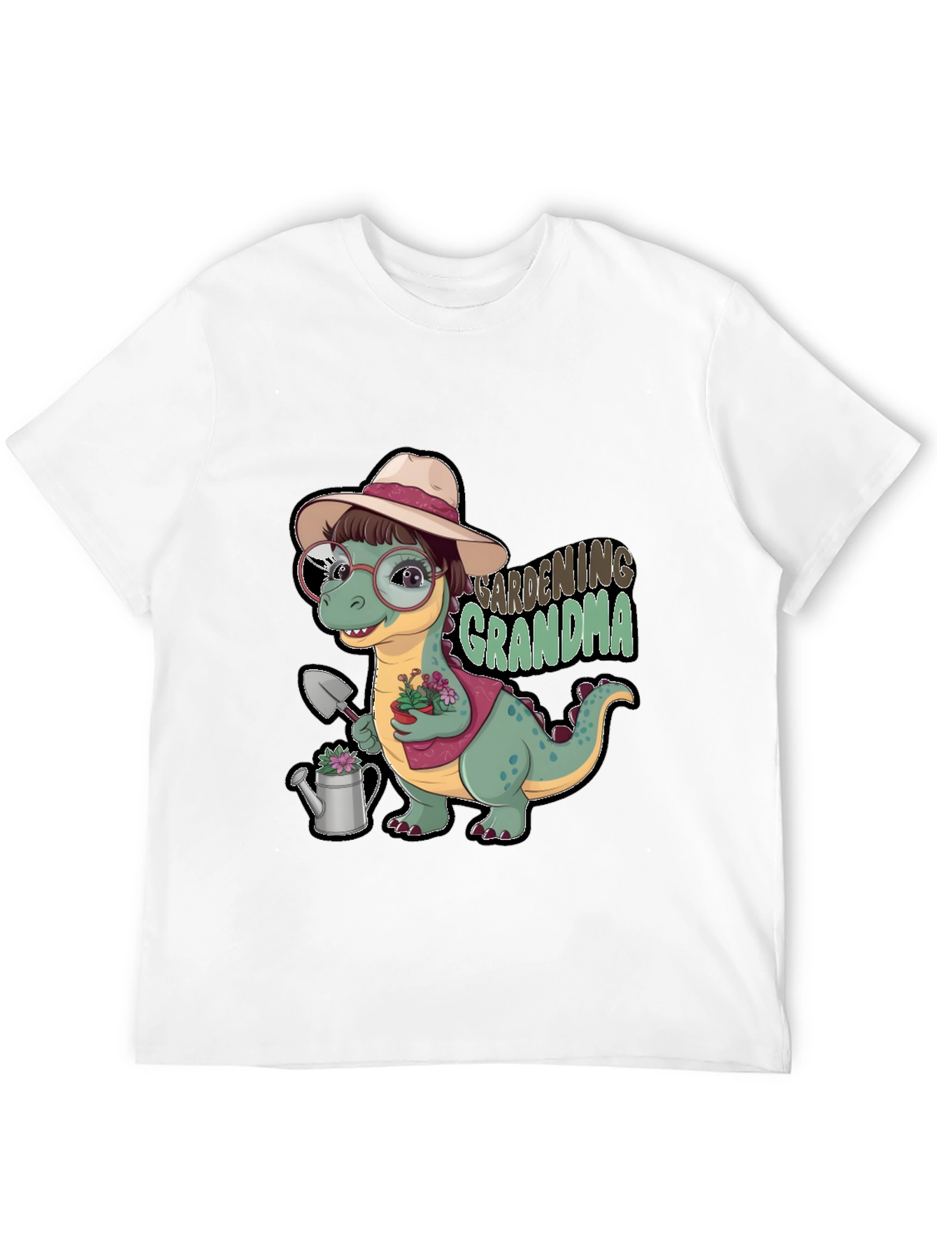 Gardening Grandma Dinosaur T-Shirt