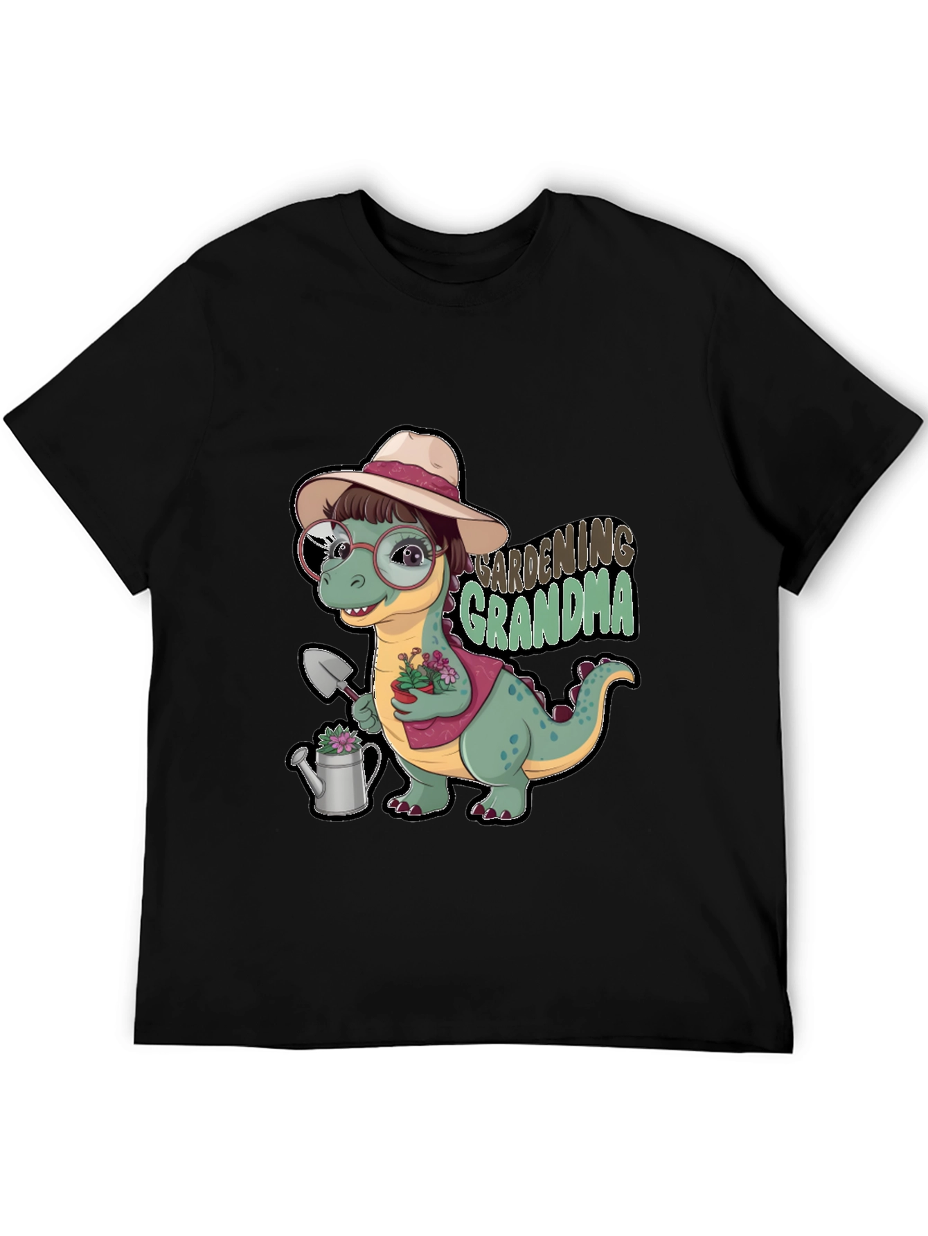 Gardening Grandma Dinosaur T-Shirt