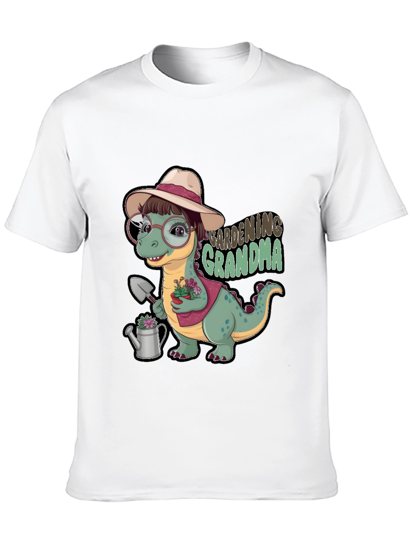 Gardening Grandma Dinosaur T-Shirt