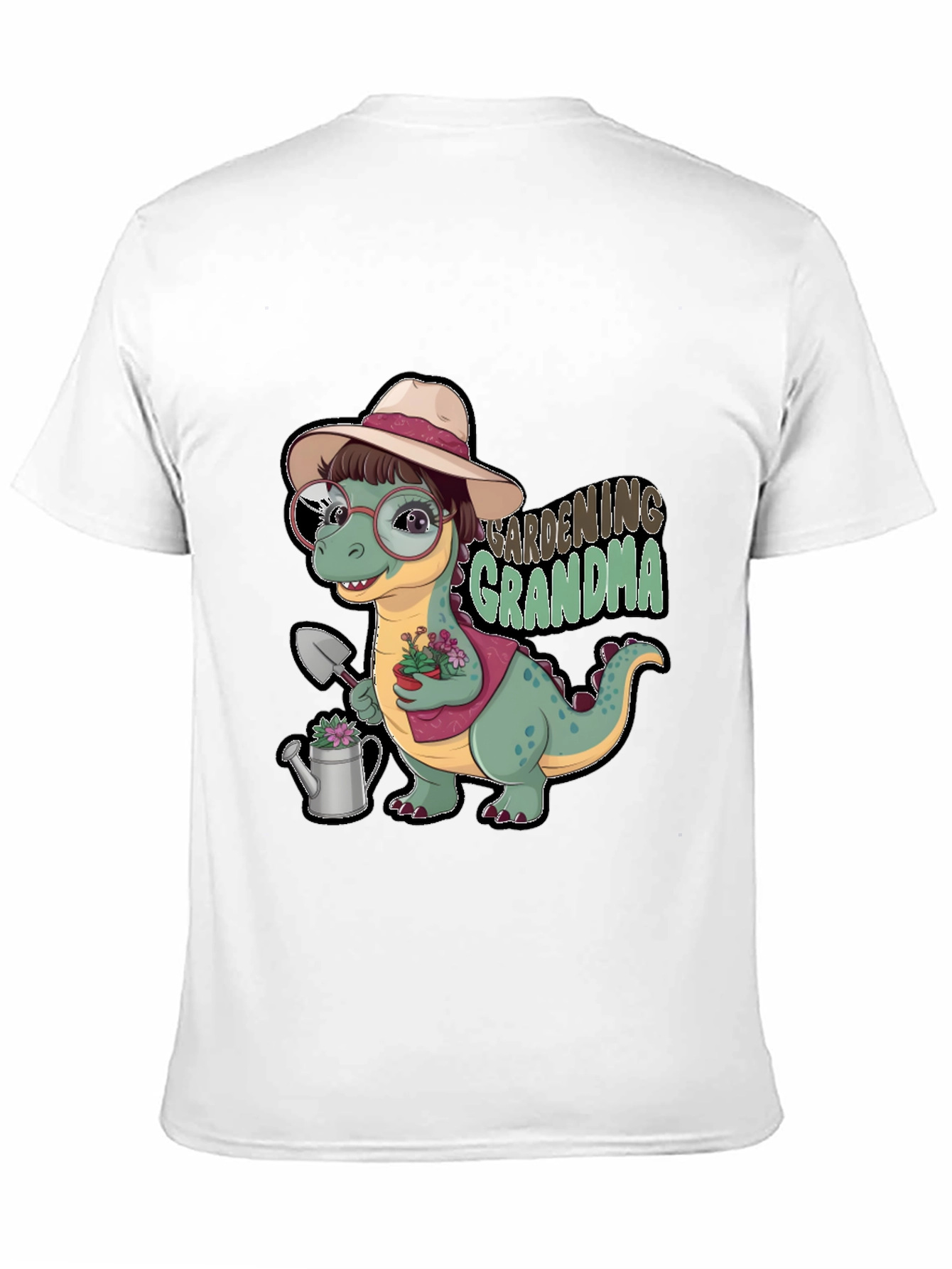 Gardening Grandma Dinosaur T-Shirt