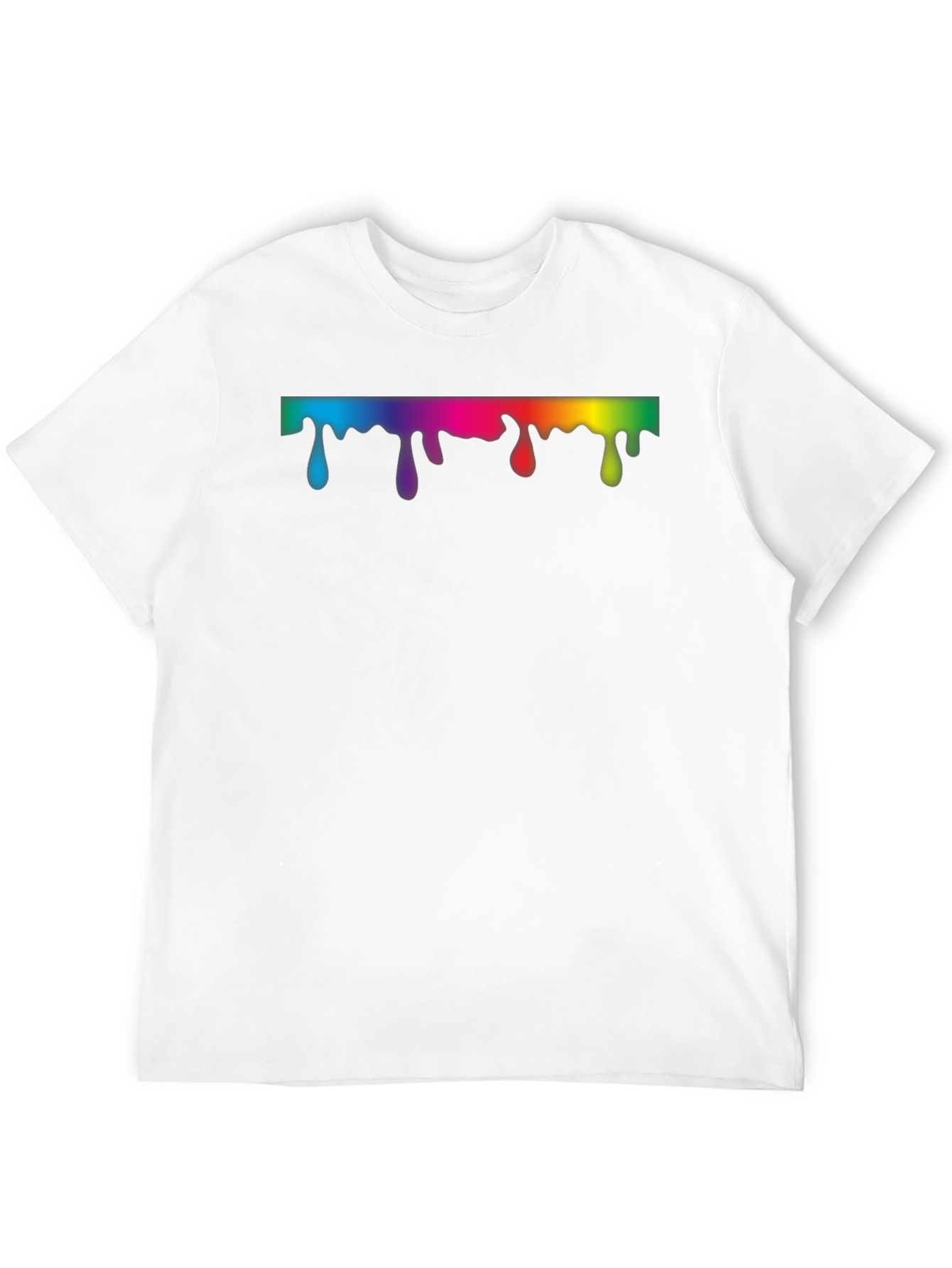 Rainbow Drip Graphic Black T-Shirt