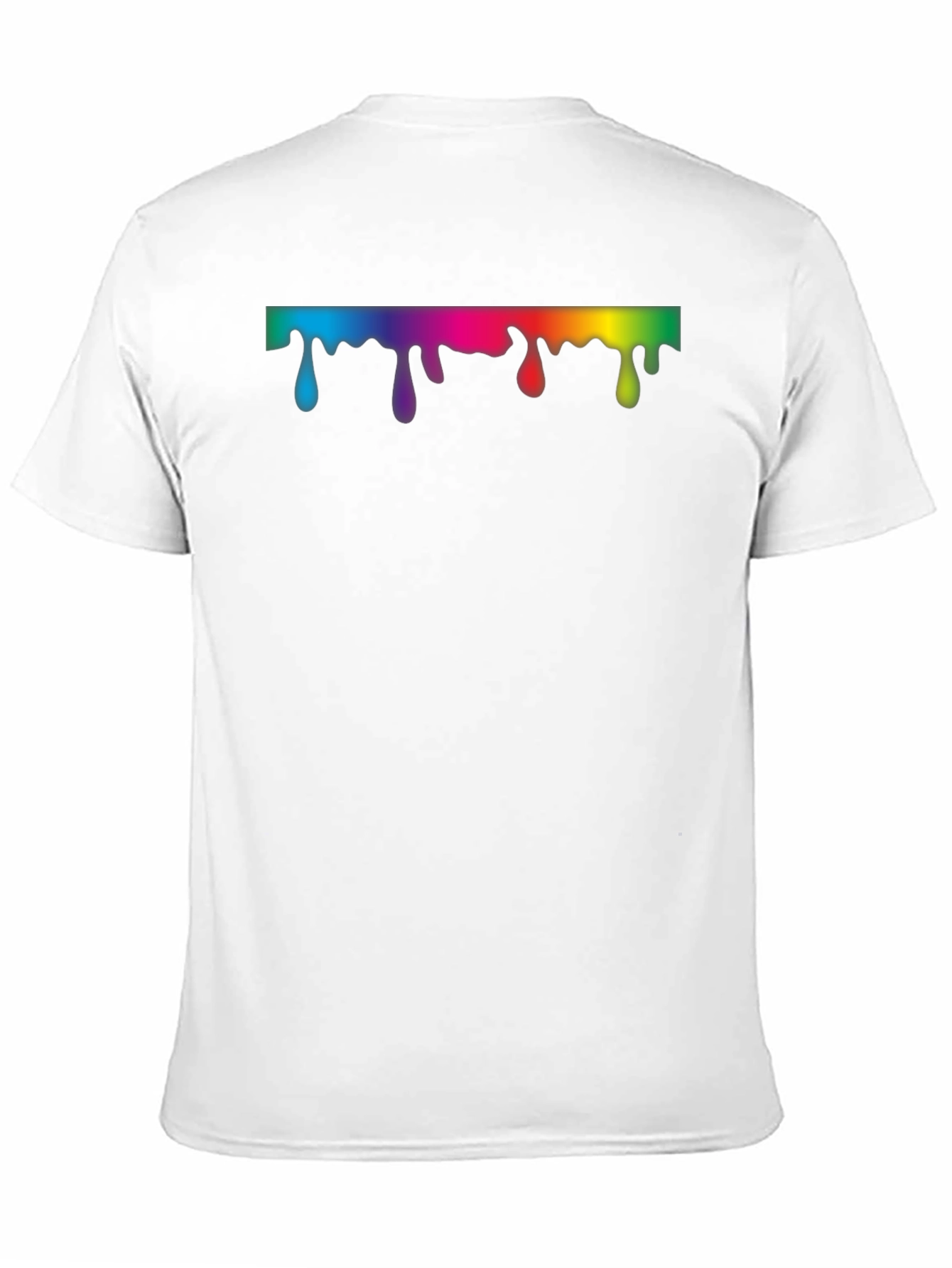 Rainbow Drip Graphic Black T-Shirt
