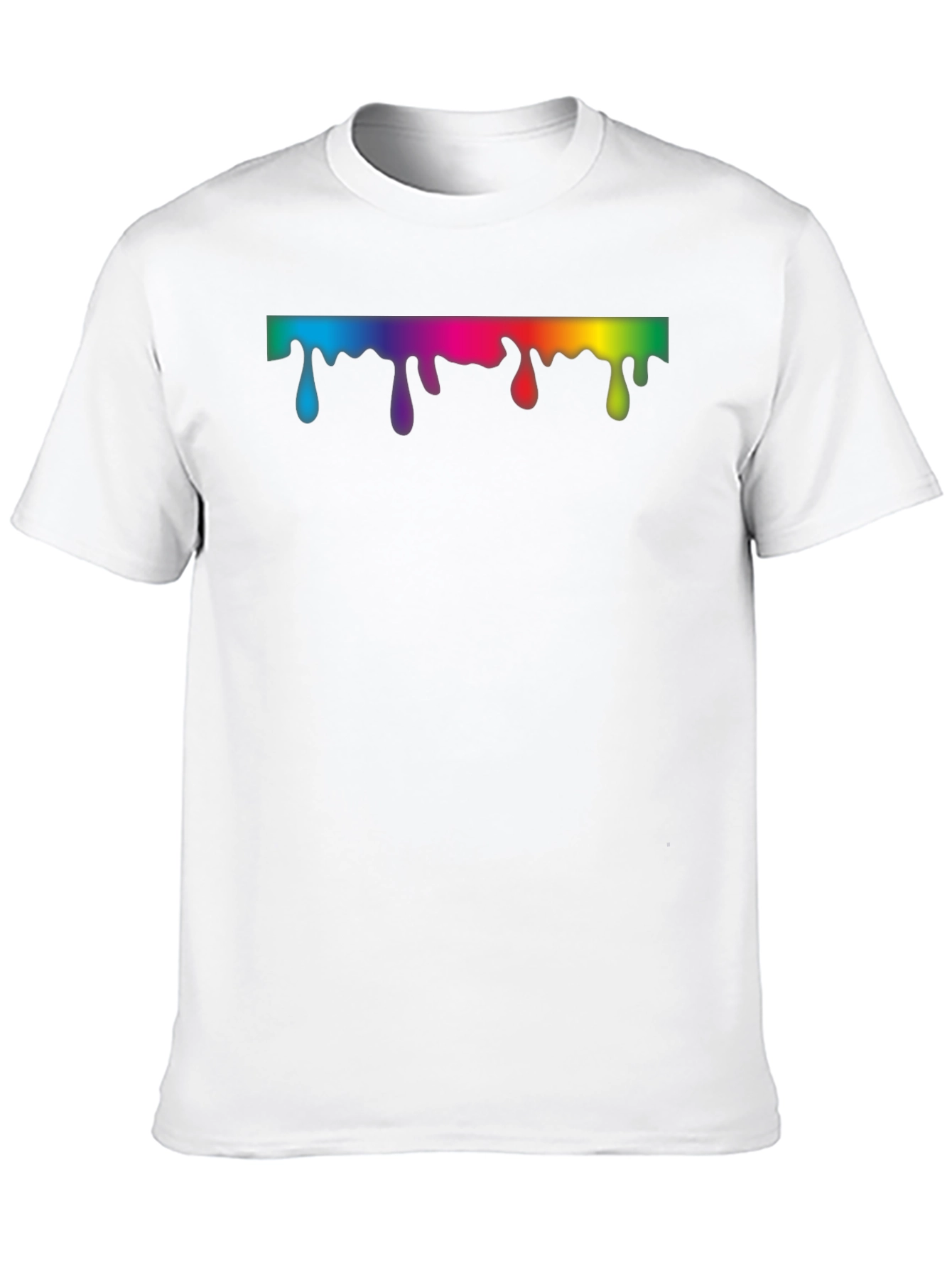 Rainbow Drip Graphic Black T-Shirt