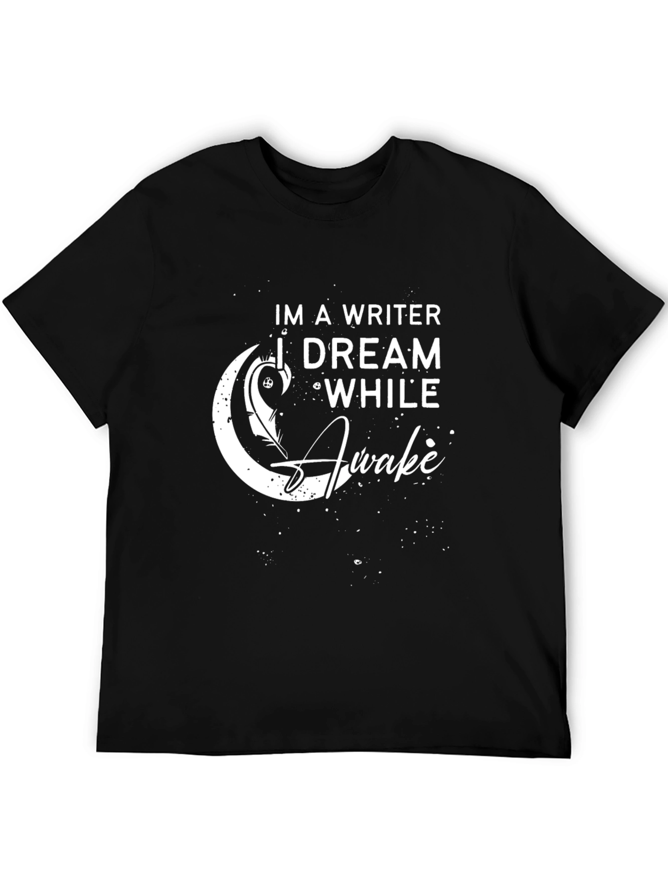 Writer Dreamer Graphic Tee - Black Cotton T-Shirt