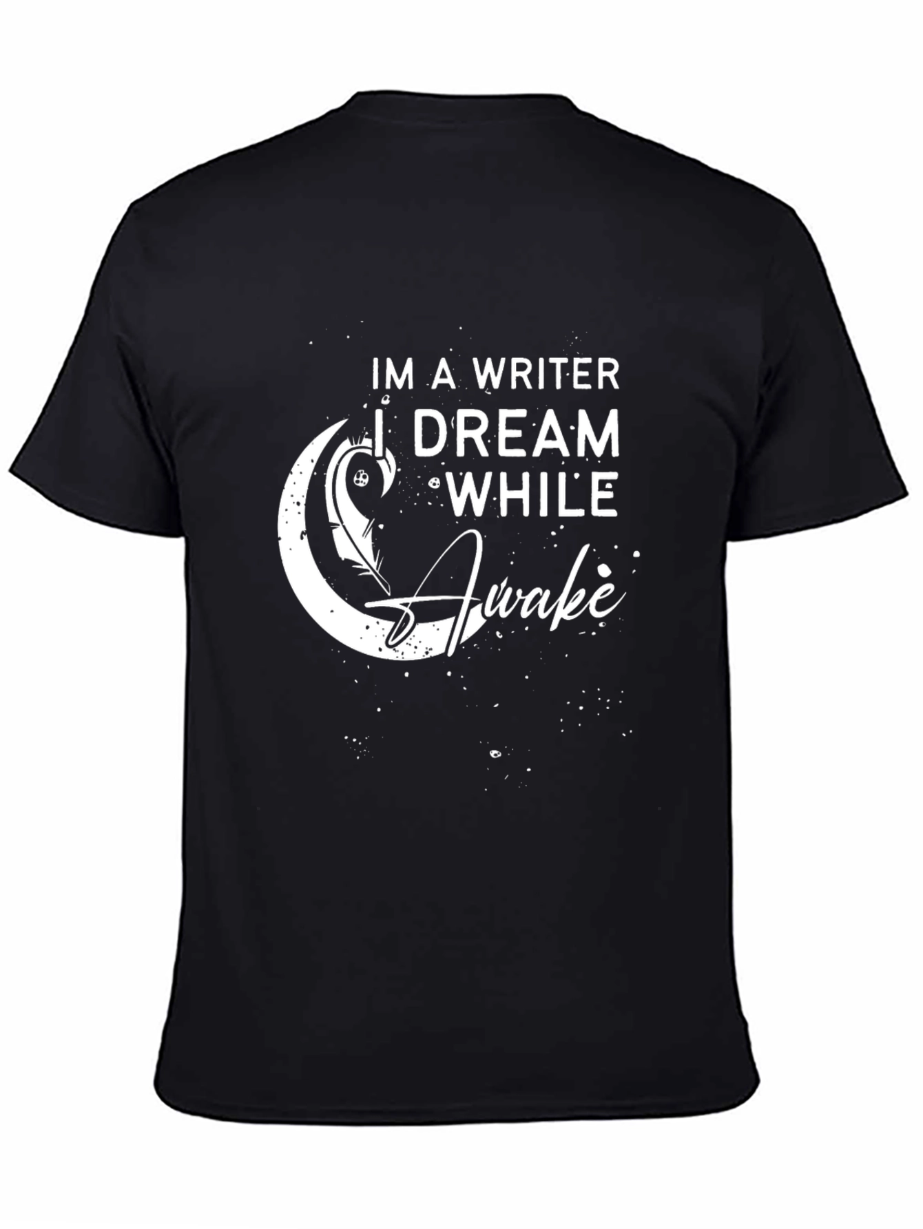 Writer Dreamer Graphic Tee - Black Cotton T-Shirt