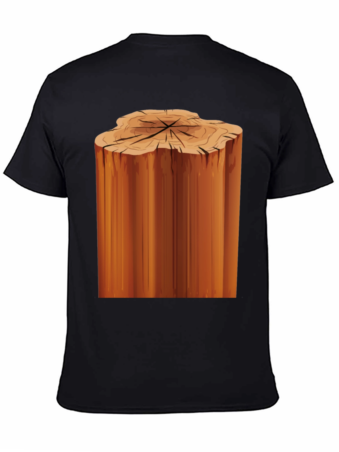 Tree Stump Graphic Black T-Shirt