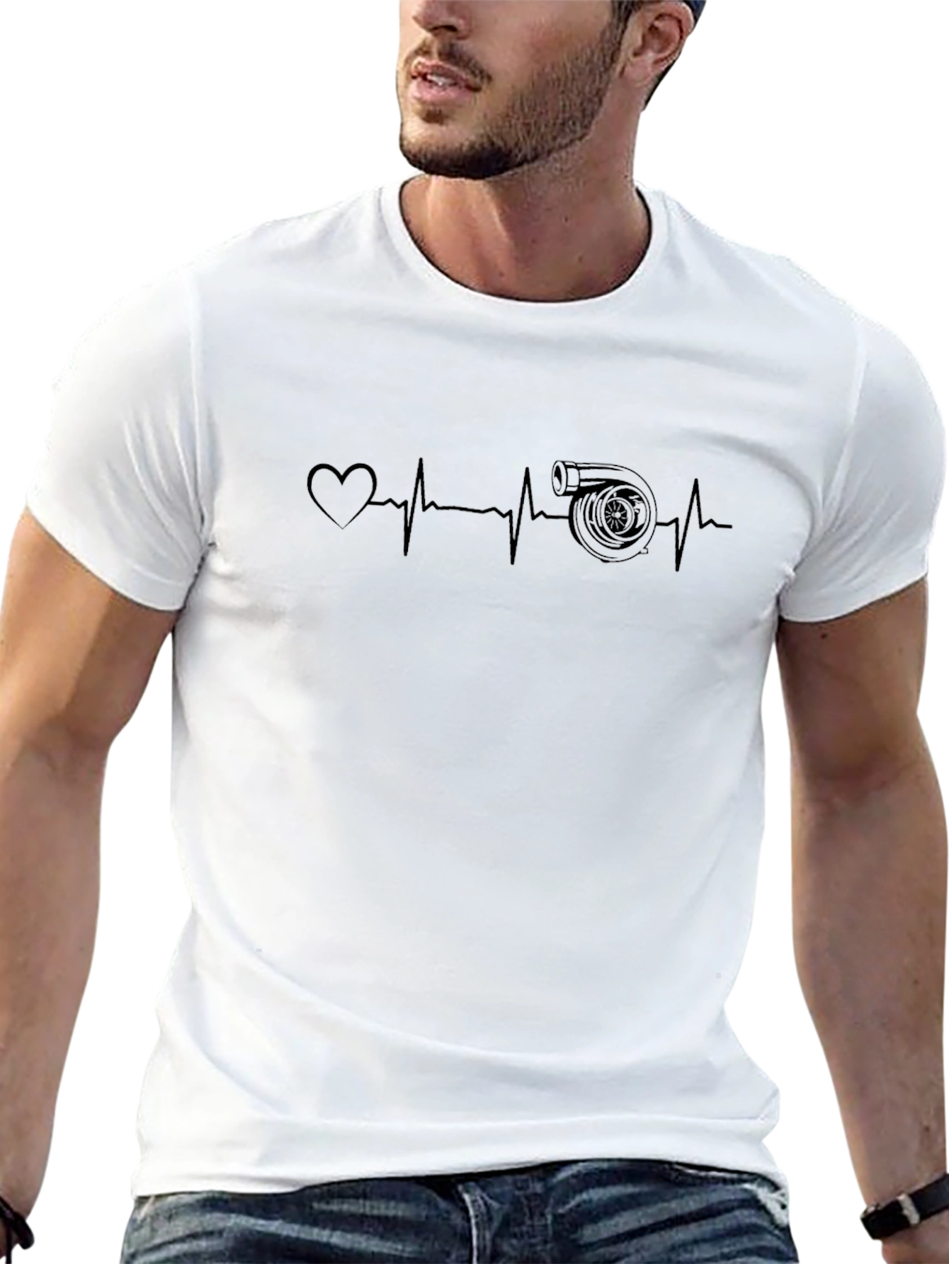 Turbo Heartbeat T-Shirt - Automotive Enthusiast Tee