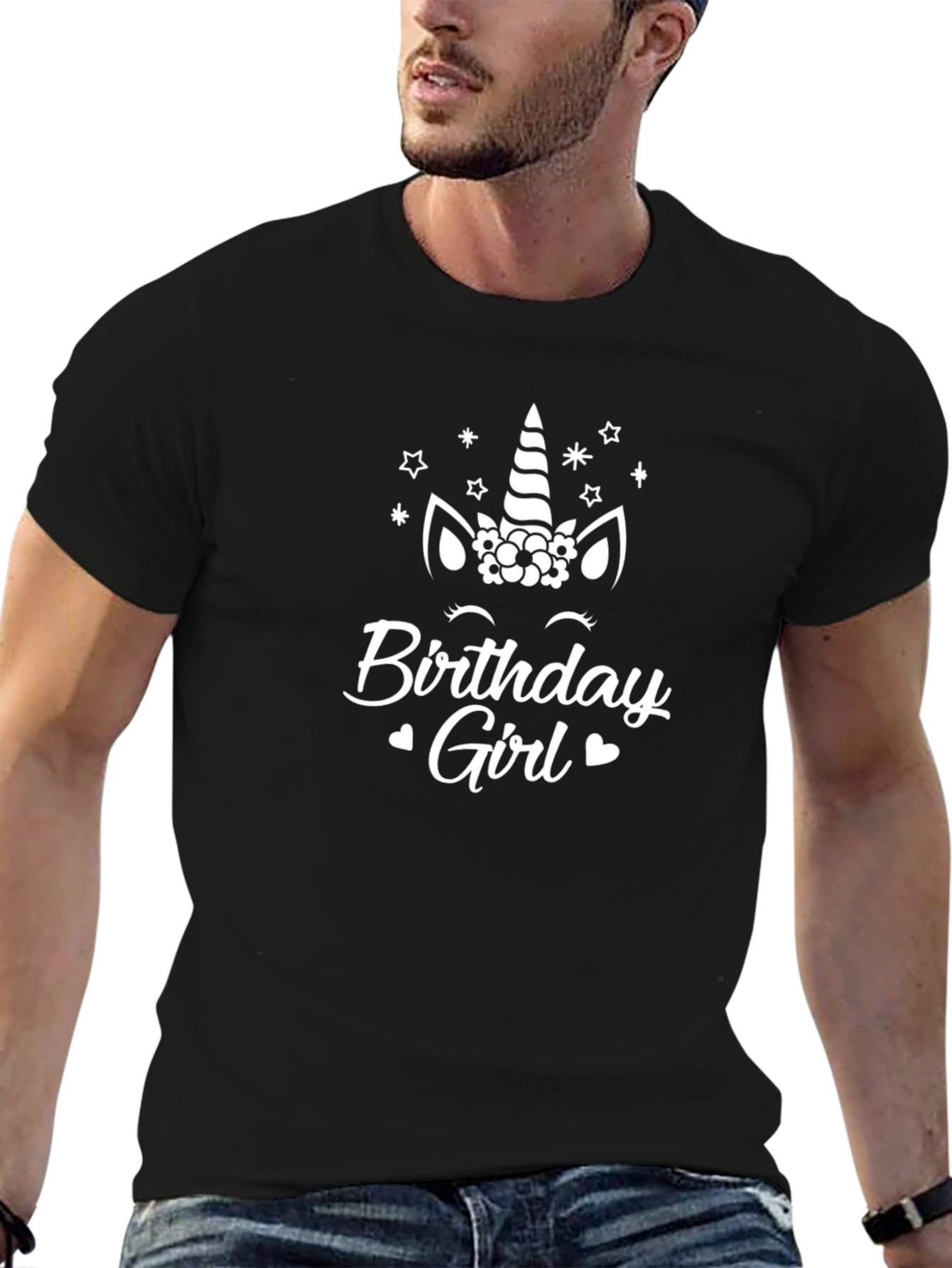 Birthday Girl Unicorn Graphic T-Shirt