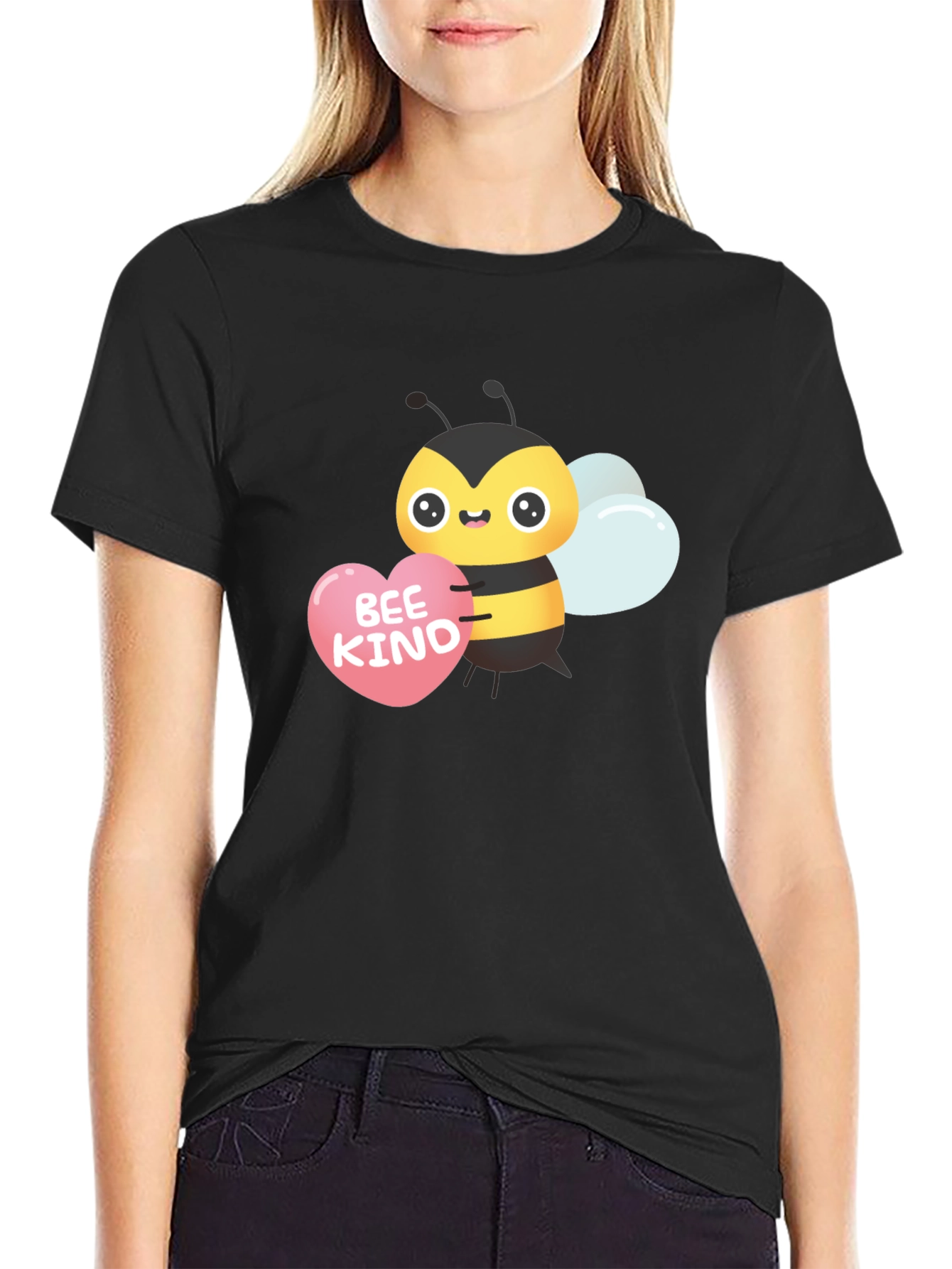 Bee Kind T-Shirt - Cute Bee with Heart Design