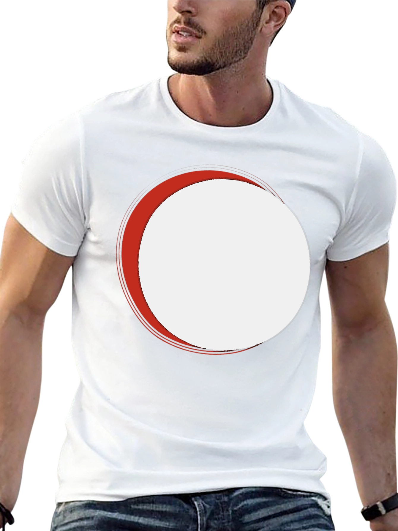 Modern Graphic Tee with Circle Design