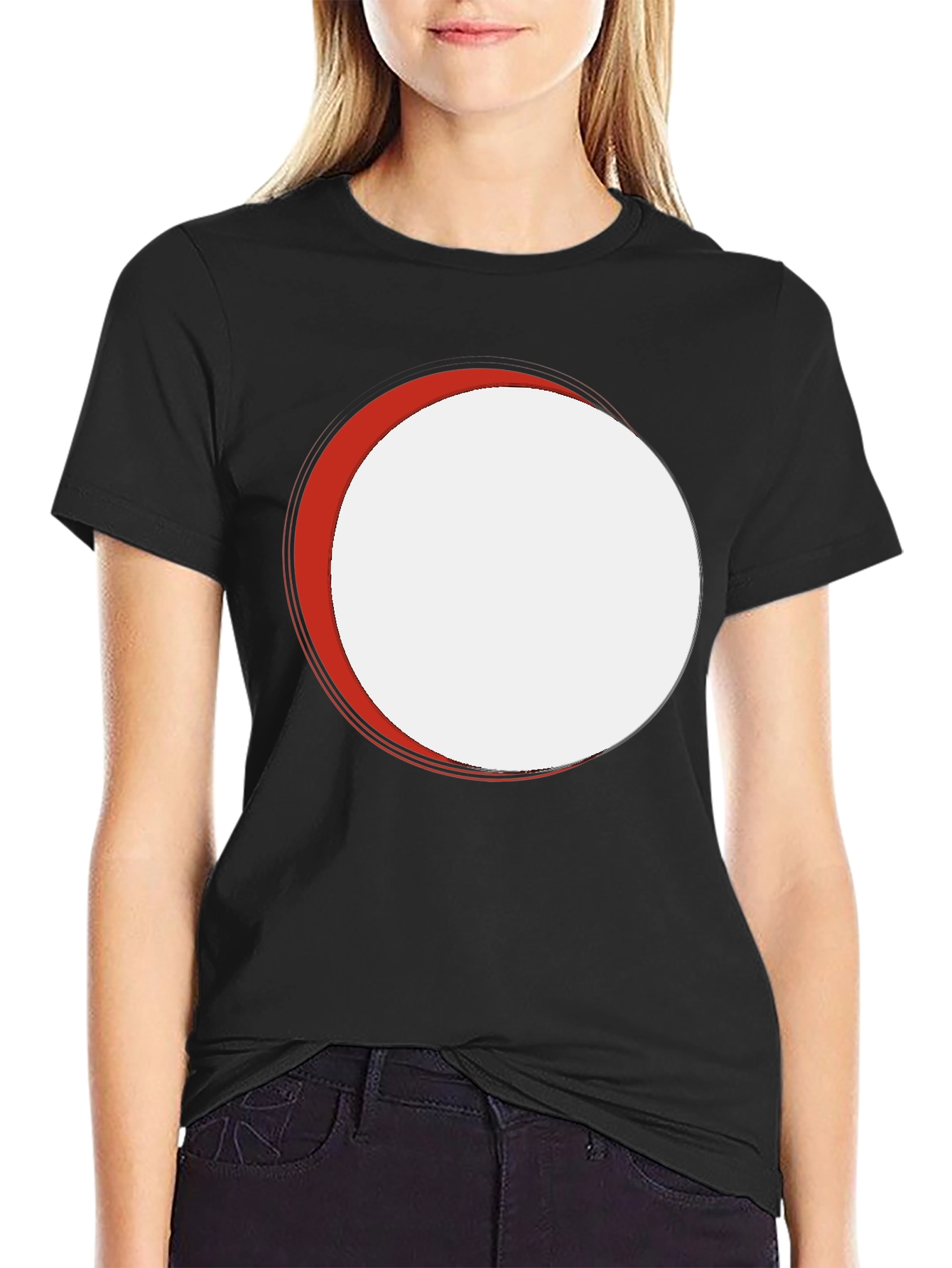 Modern Graphic Tee with Circle Design