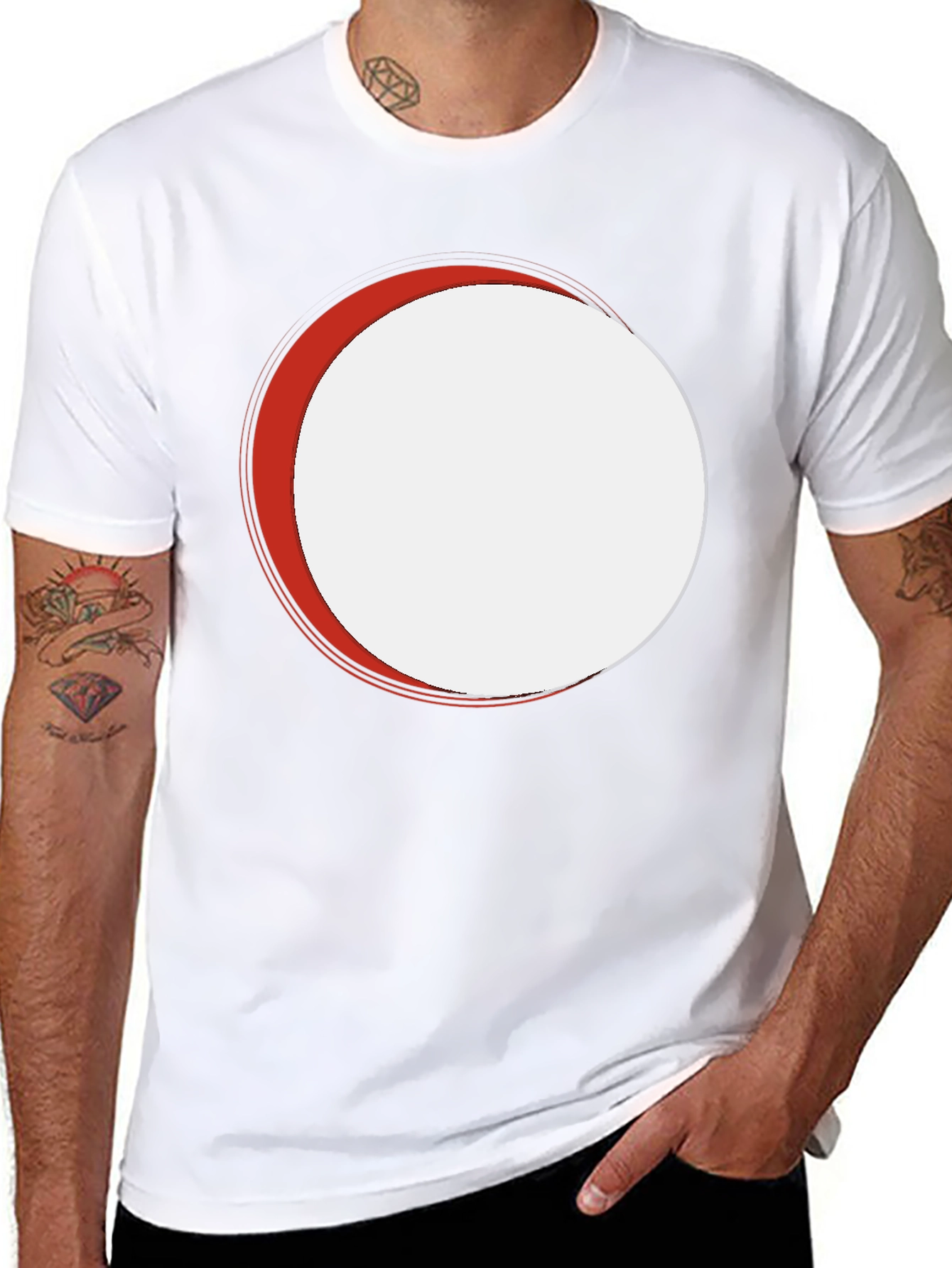Modern Graphic Tee with Circle Design