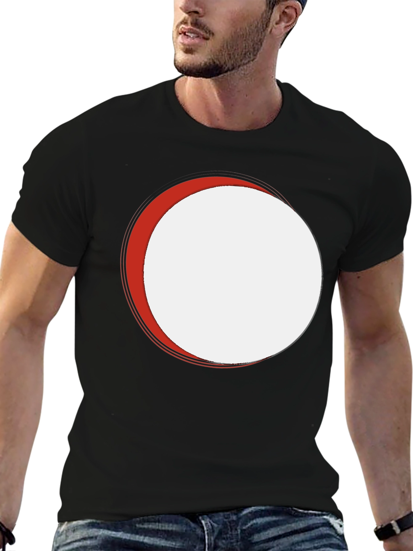 Modern Graphic Tee with Circle Design