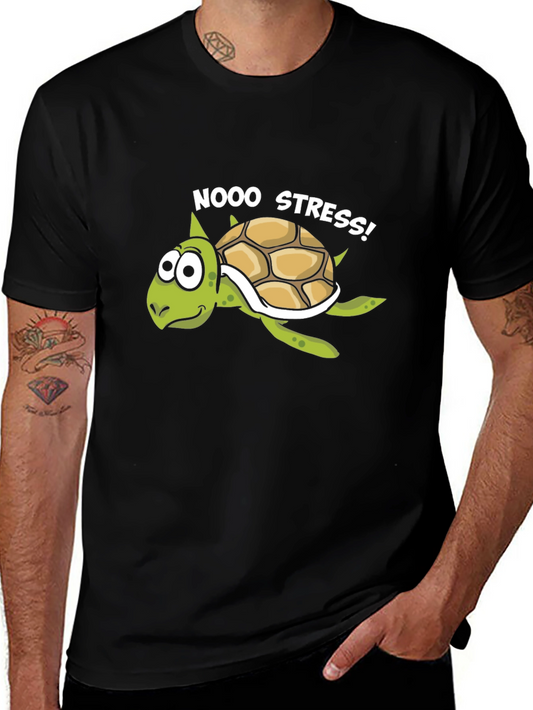No Stress Turtle Graphic T-Shirt - Relaxed Fit