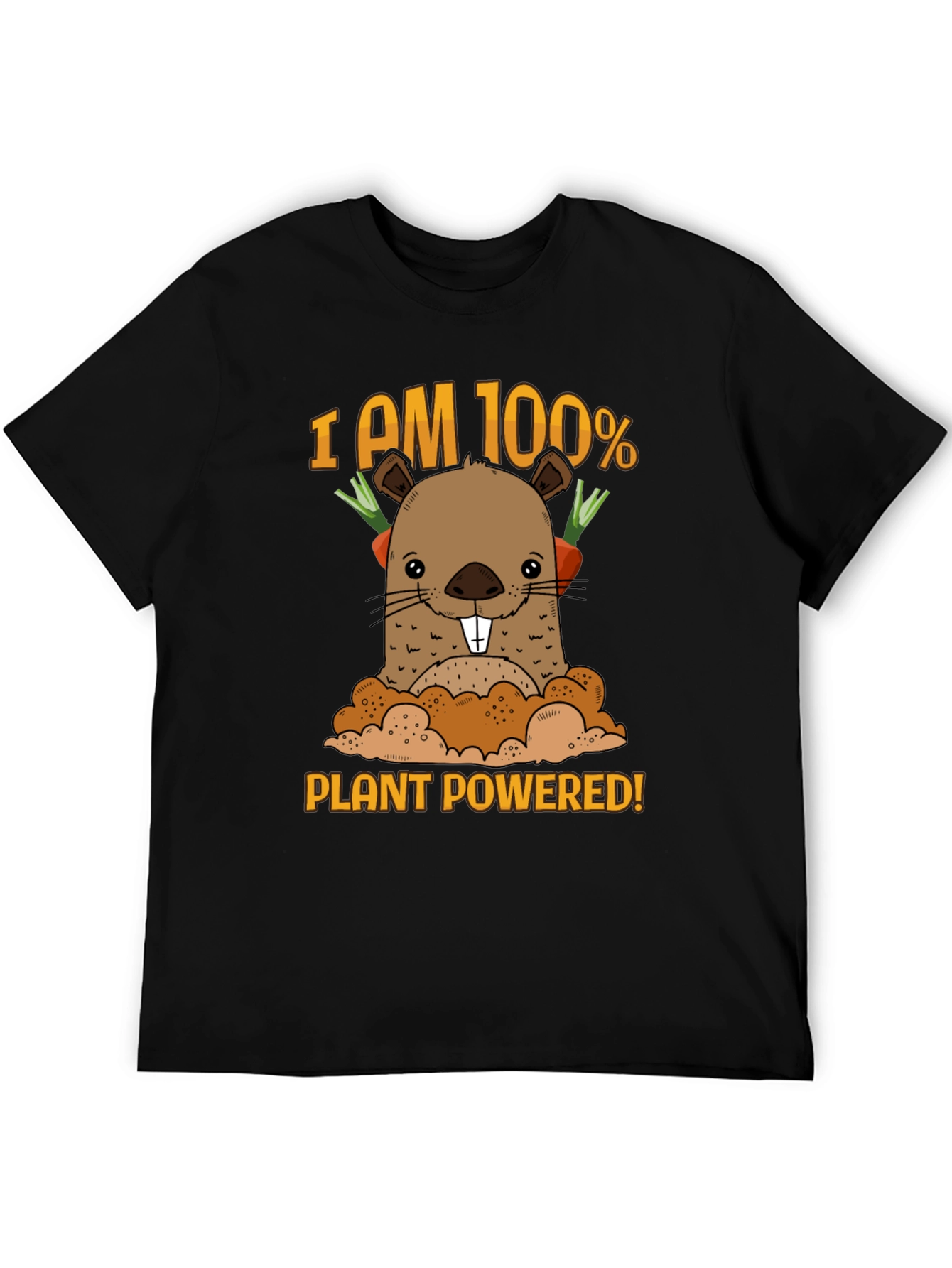 Plant Powered T-Shirt with Cute Mole Design