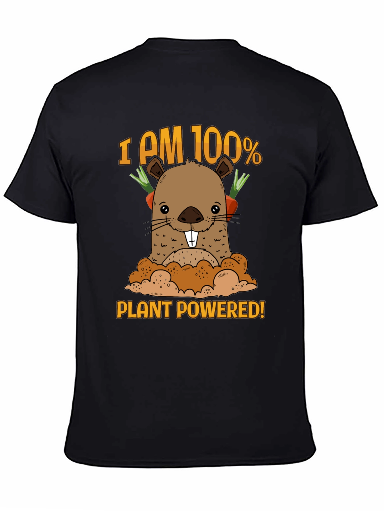Plant Powered T-Shirt with Cute Mole Design