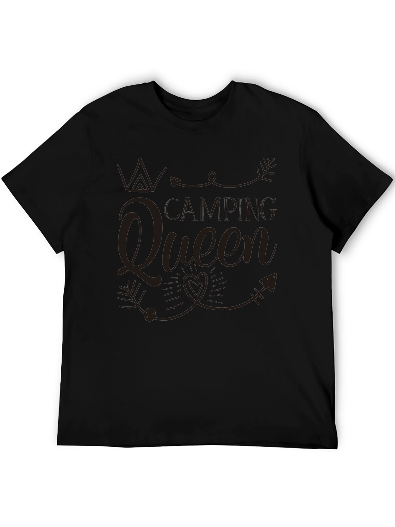 Camping Queen Graphic Tee - Black T-Shirt