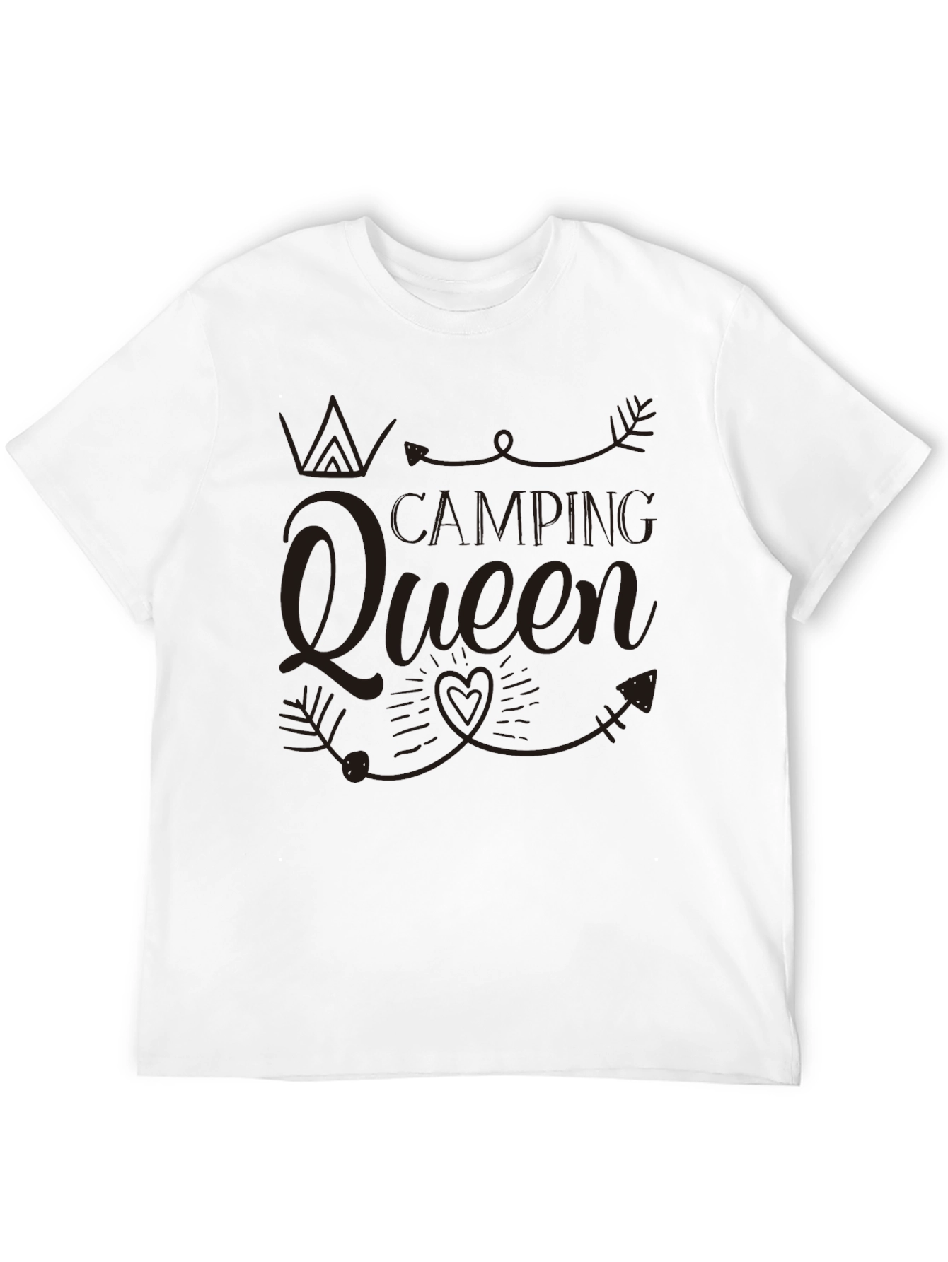 Camping Queen Graphic Tee - Black T-Shirt