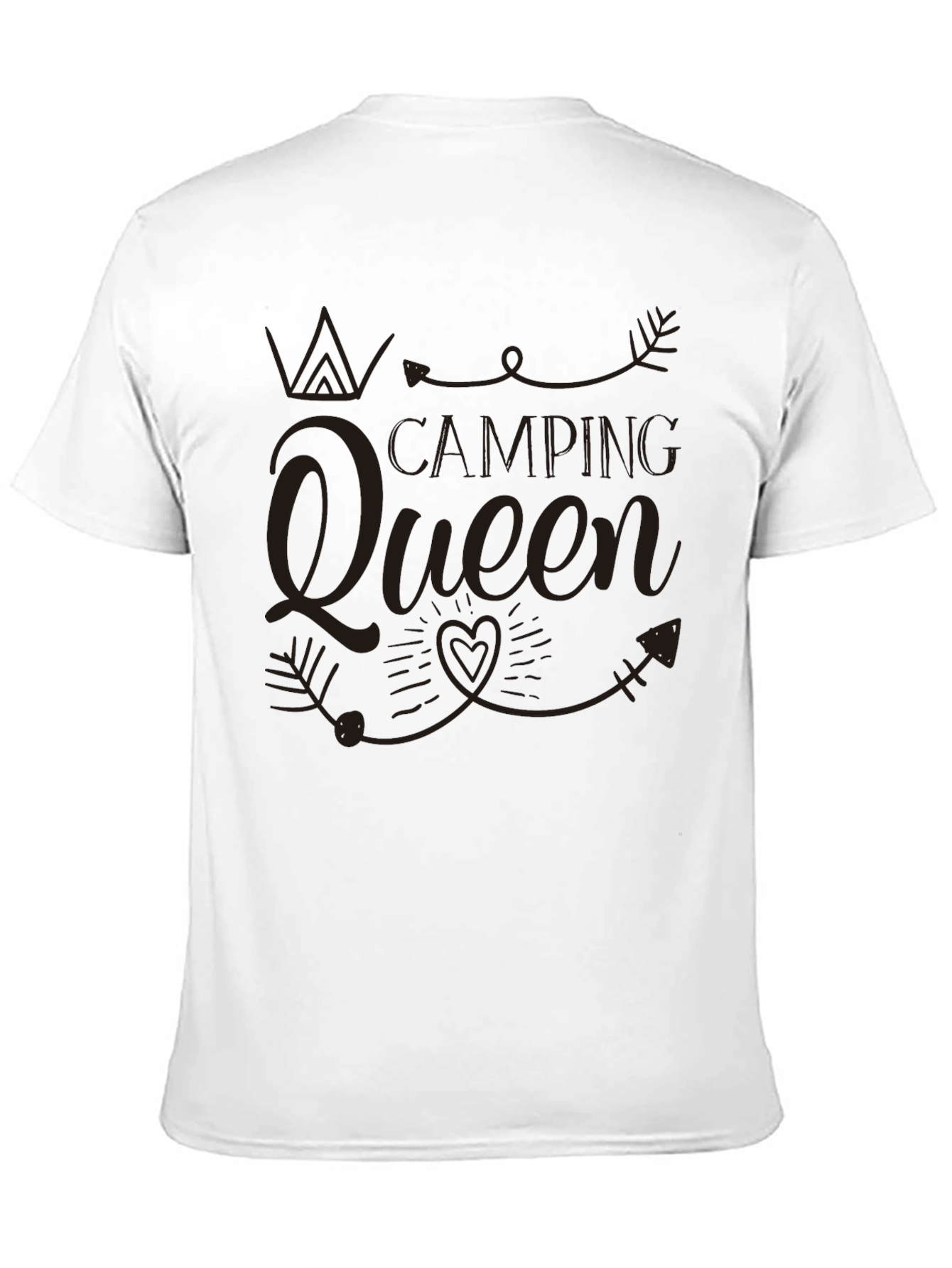 Camping Queen Graphic Tee - Black T-Shirt