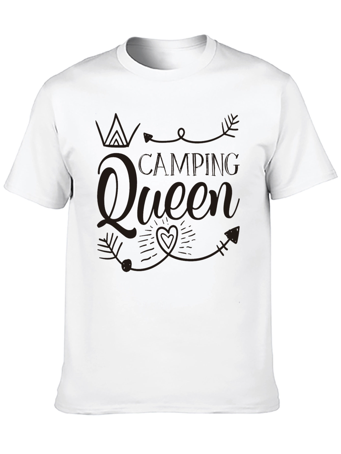 Camping Queen Graphic Tee - Black T-Shirt