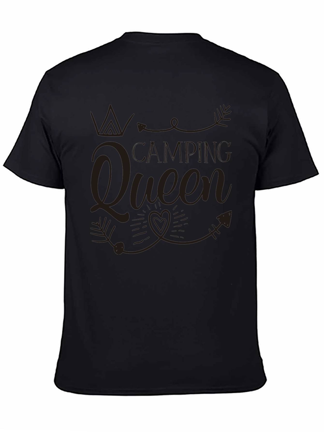 Camping Queen Graphic Tee - Black T-Shirt
