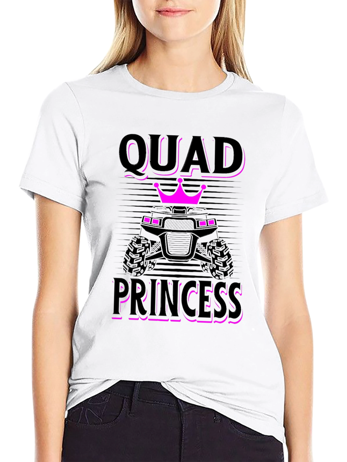 Quad Princess Graphic T-Shirt - Black