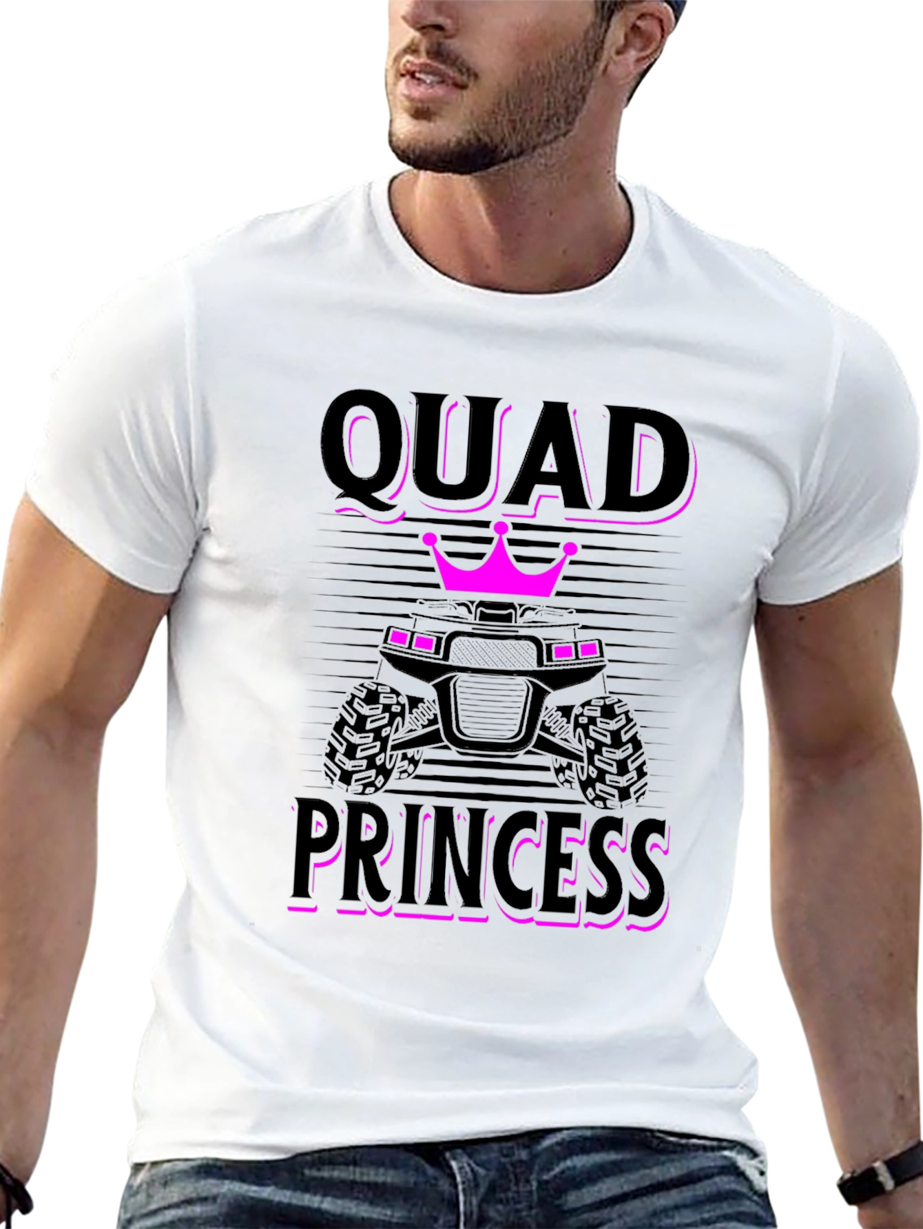 Quad Princess Graphic T-Shirt - Black