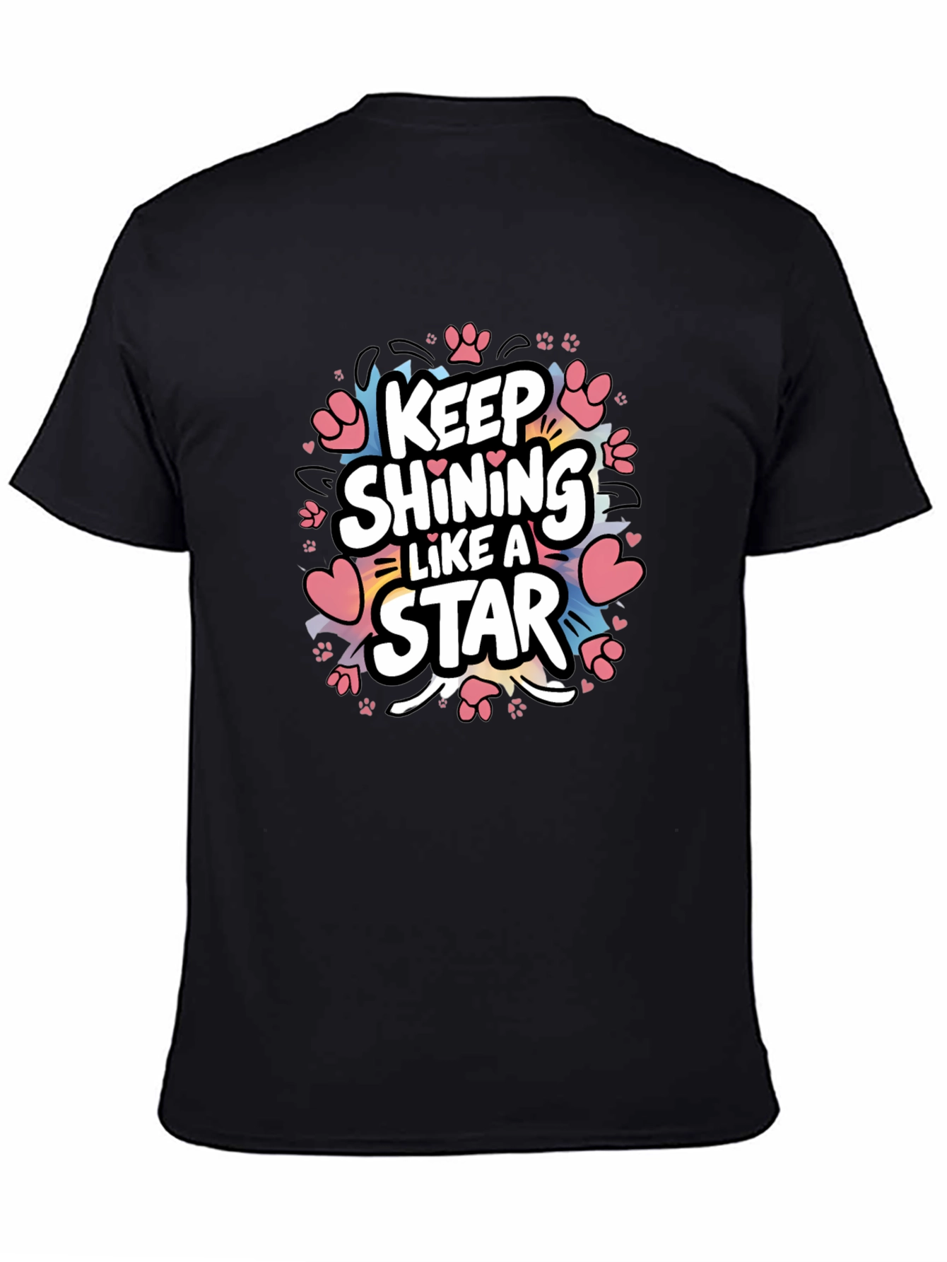 Keep Shining Like a Star Black Graphic Tee