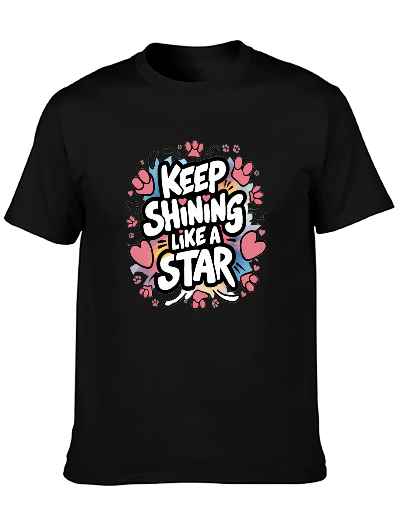Keep Shining Like a Star Black Graphic Tee