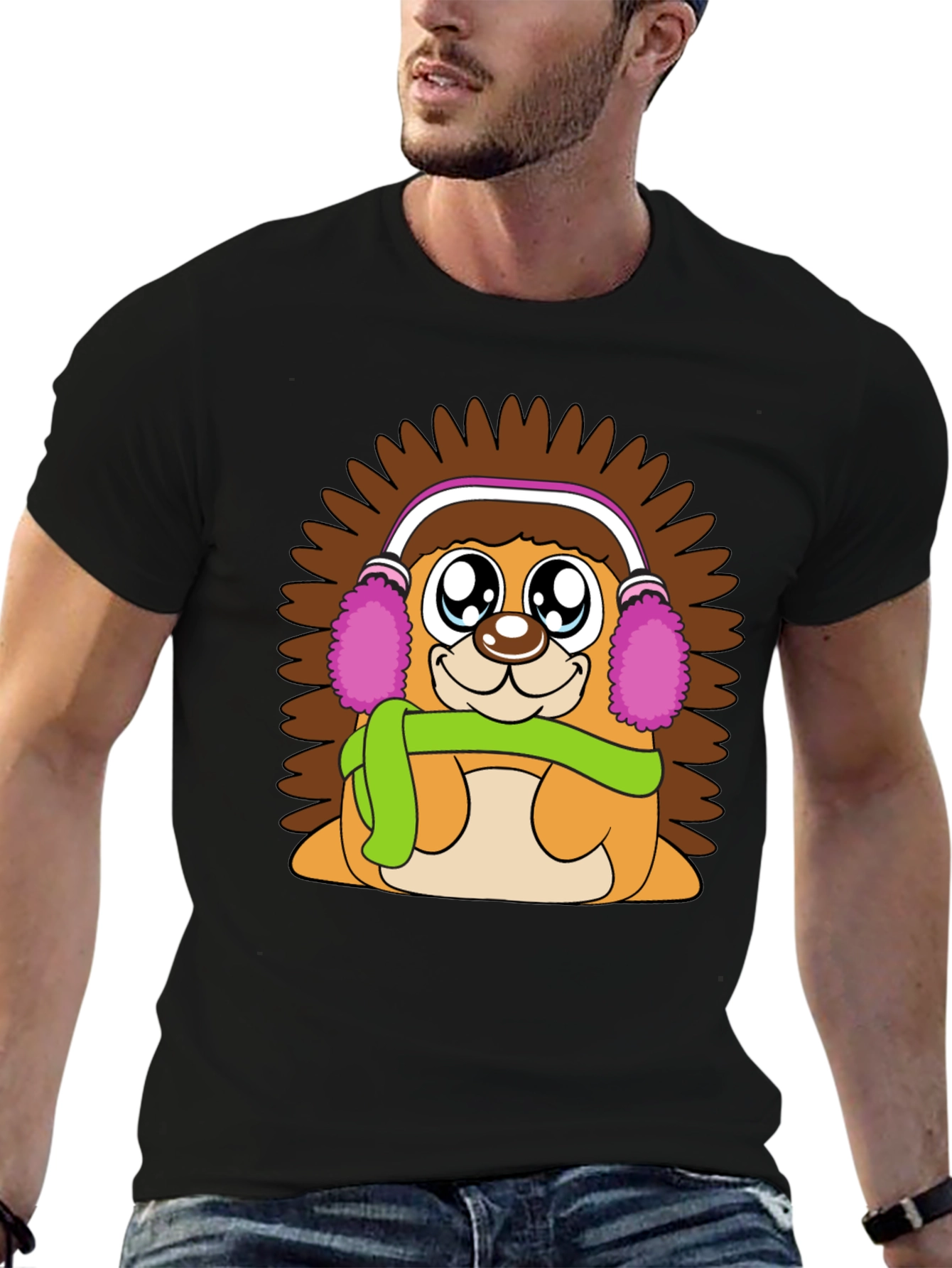 Cute Hedgehog T-Shirt: Warm & Fuzzy Design