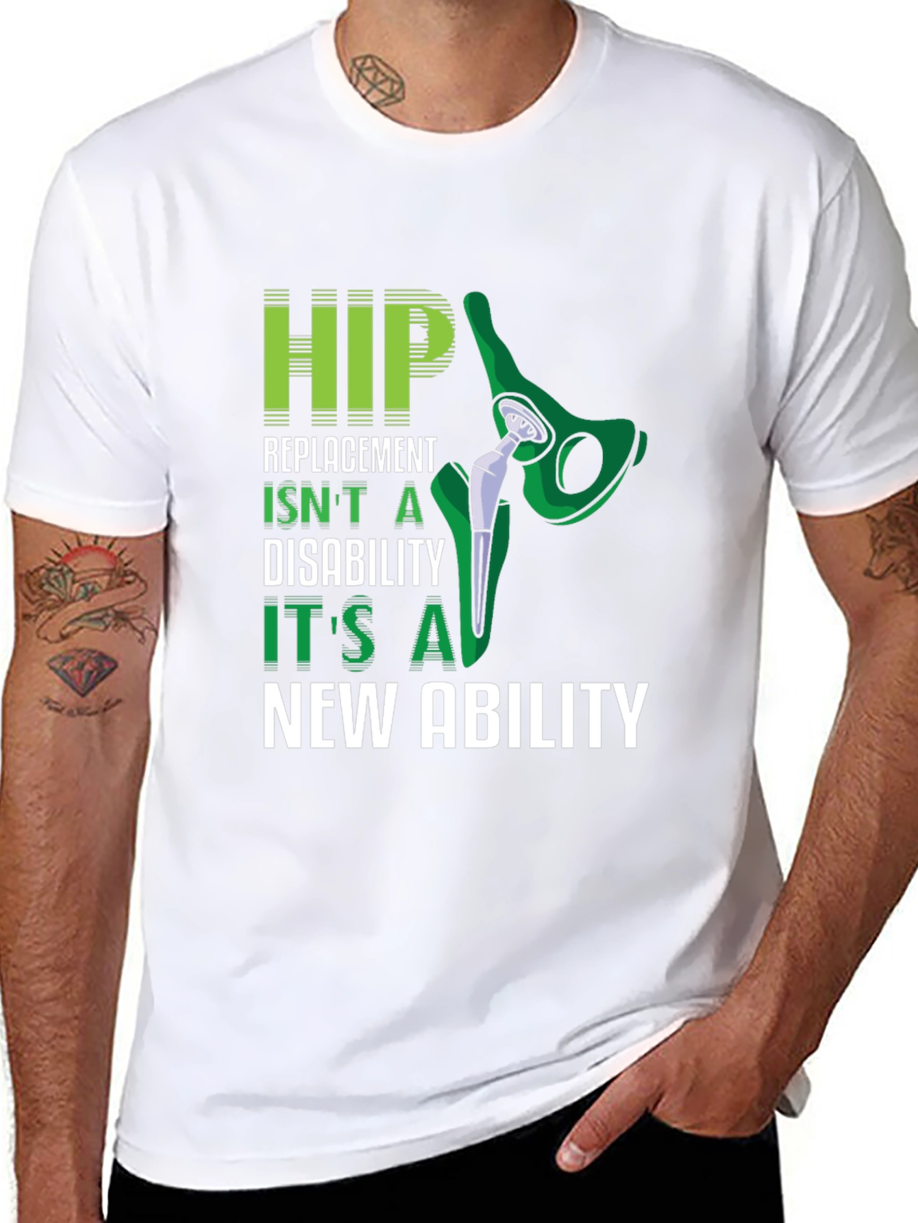 Hip Replacement New Ability Graphic T-Shirt