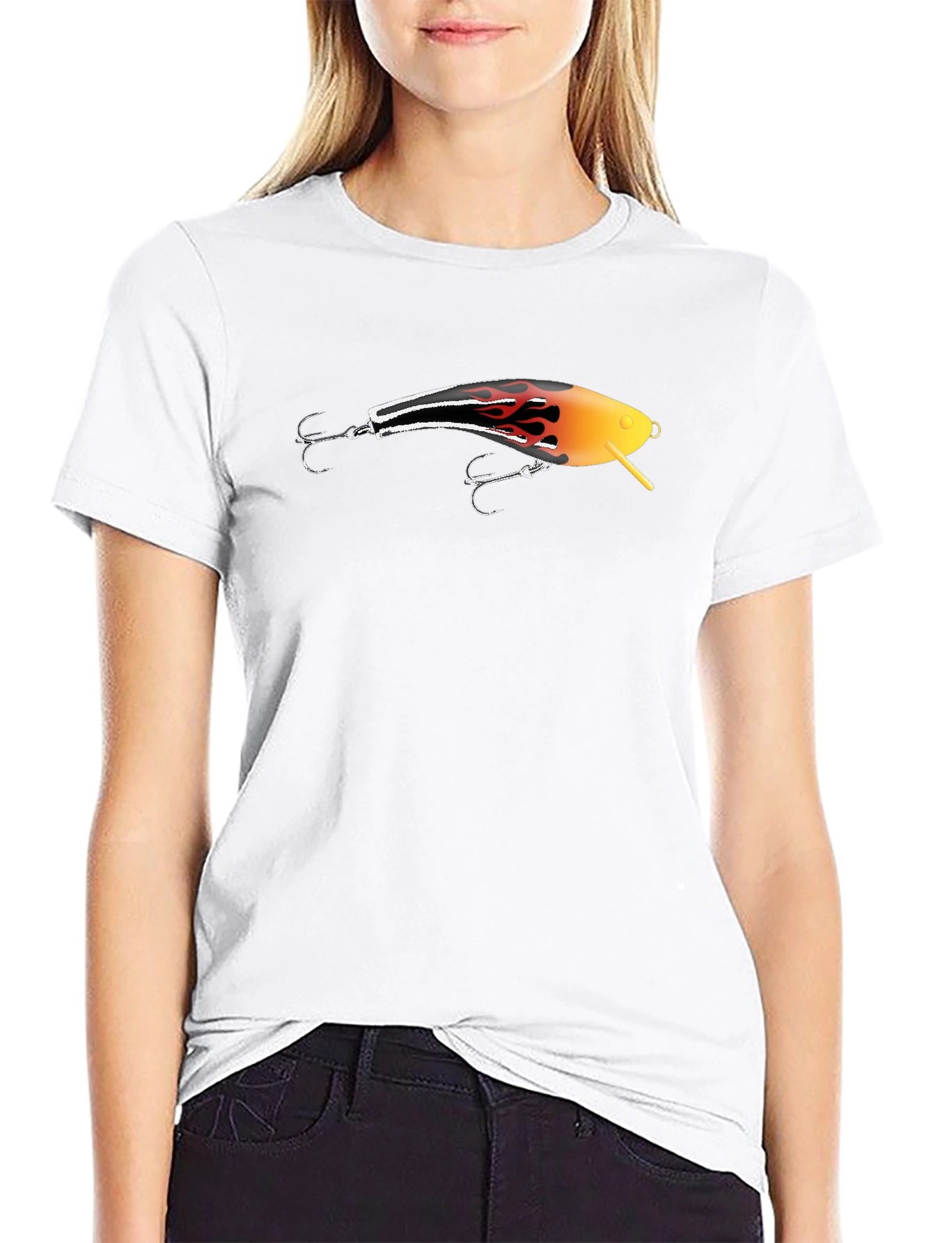 Fishing Lure Graphic T-Shirt - Black