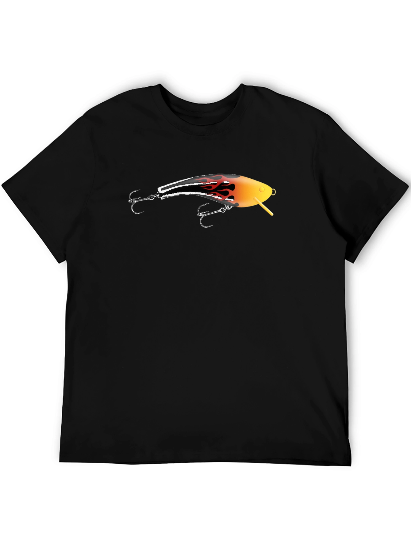 Fishing Lure Graphic T-Shirt - Black