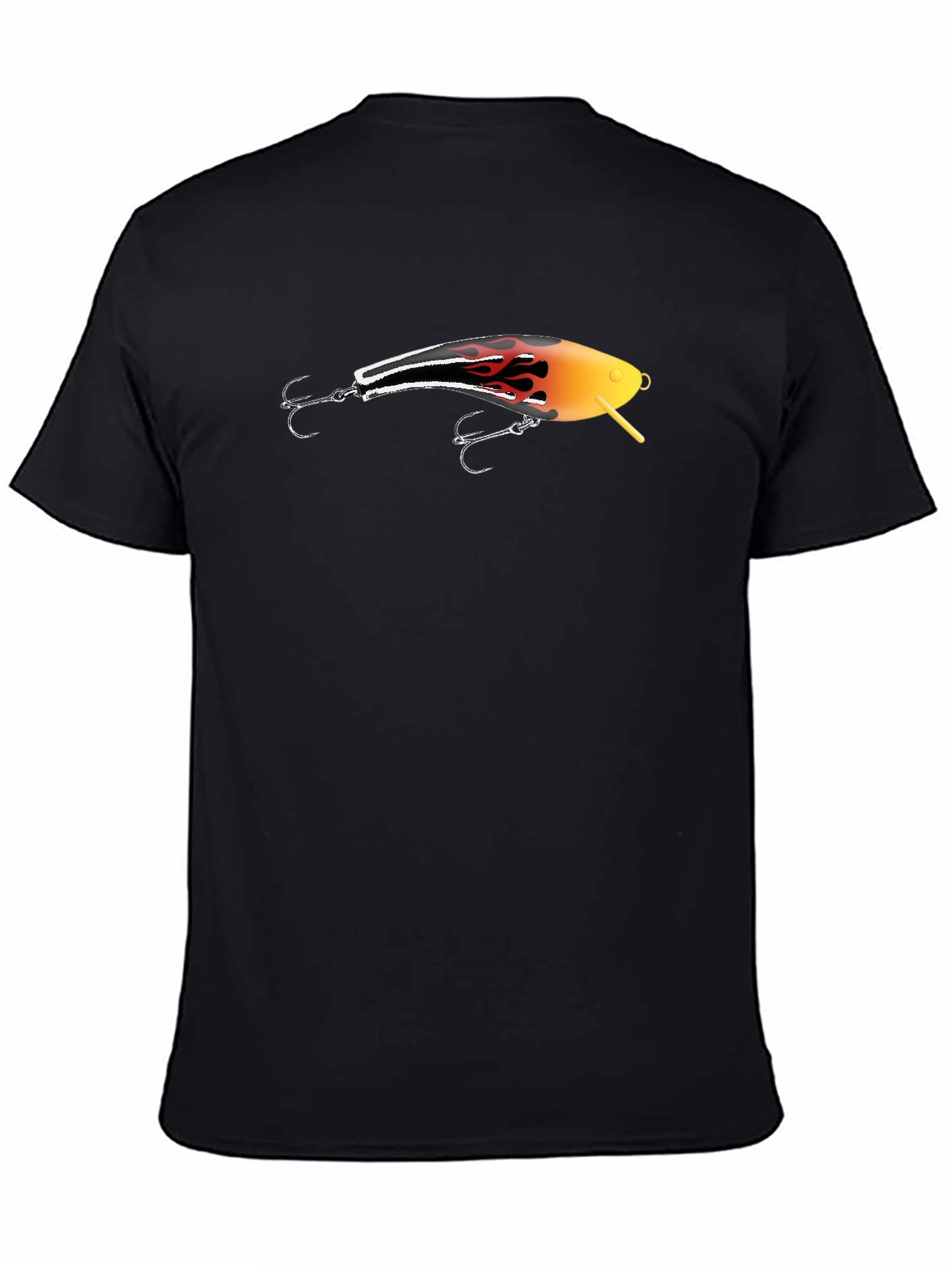 Fishing Lure Graphic T-Shirt - Black