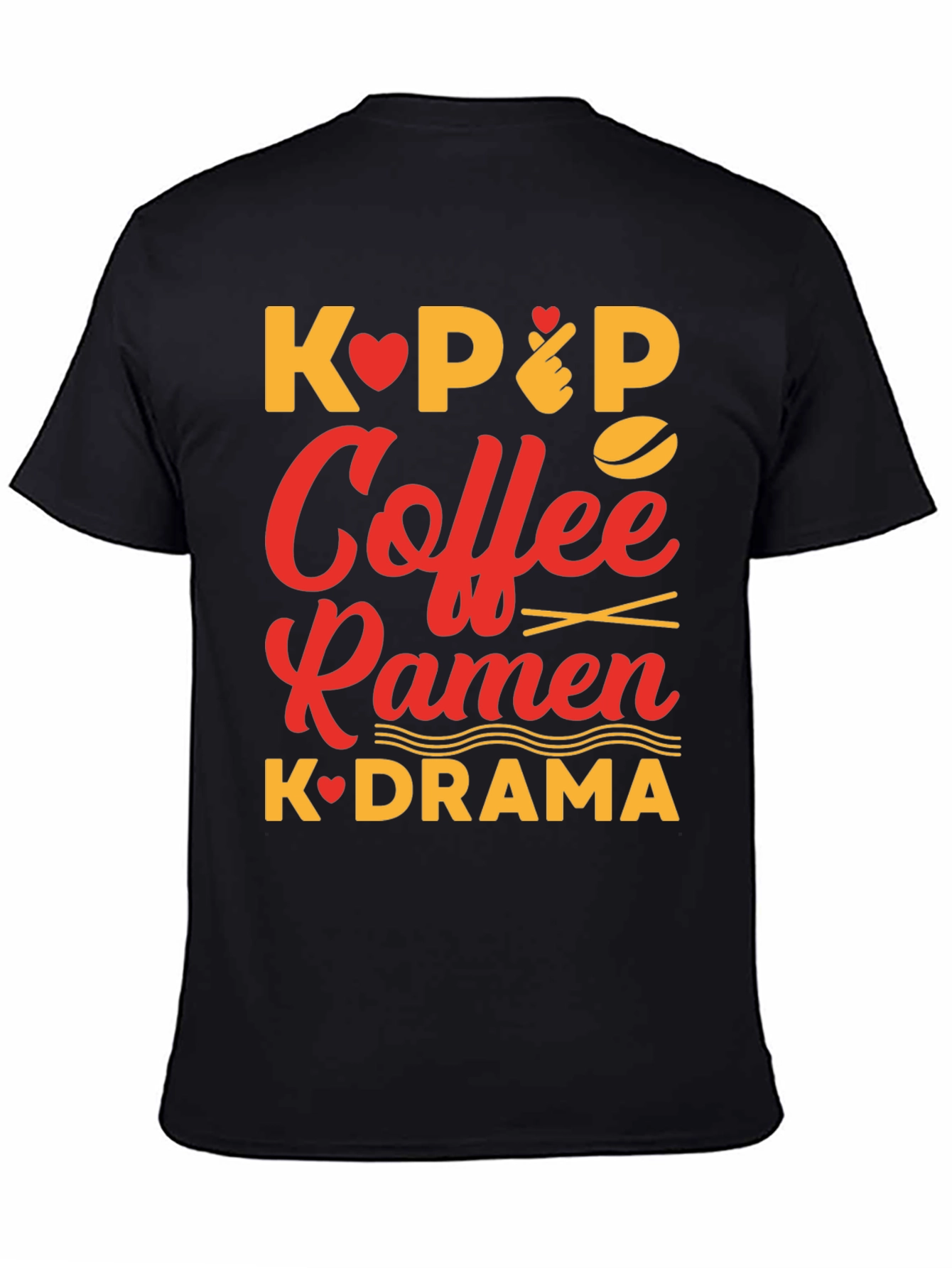 K-Pop Coffee Ramen K-Drama Graphic Tee
