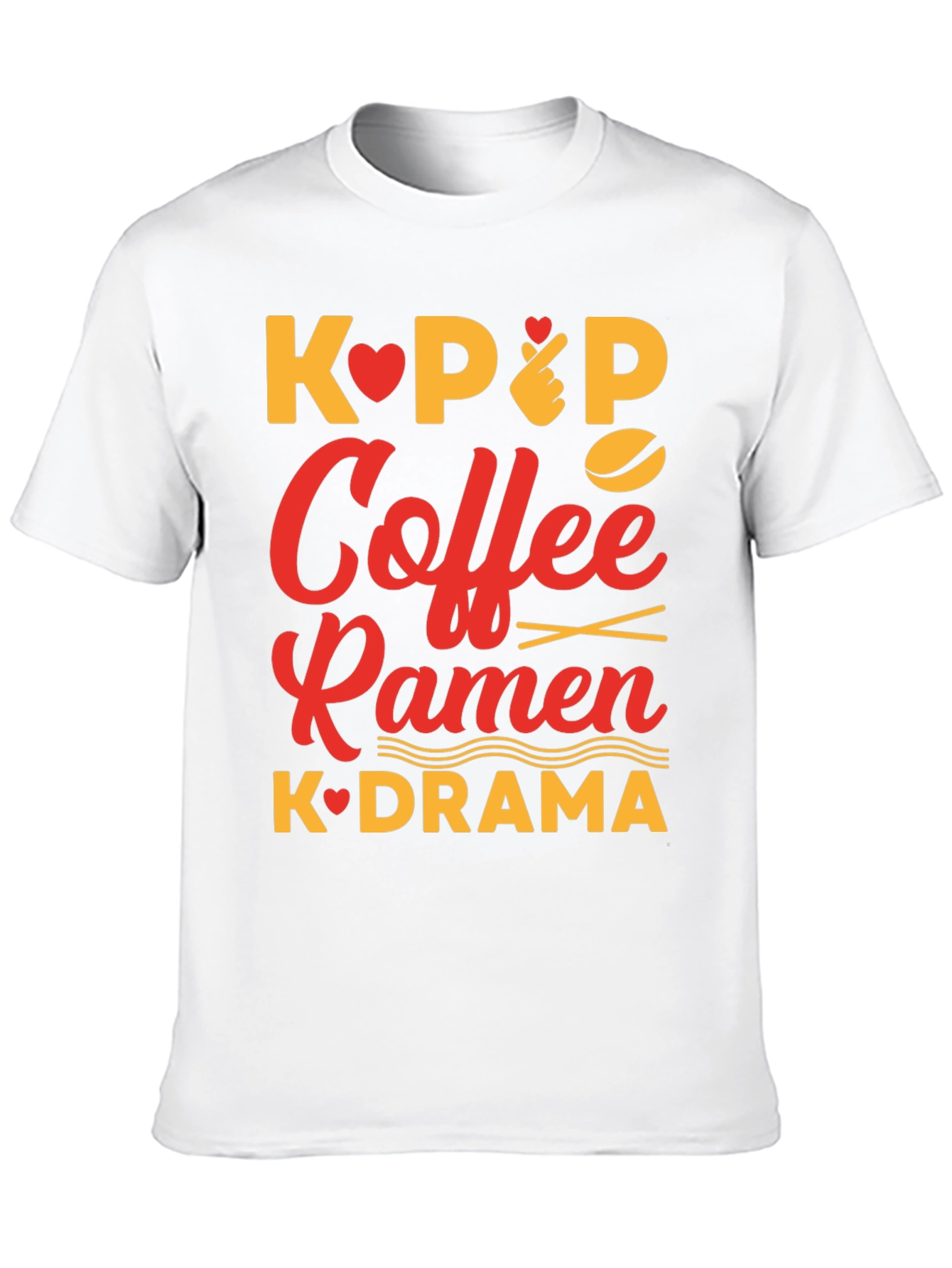 K-Pop Coffee Ramen K-Drama Graphic Tee