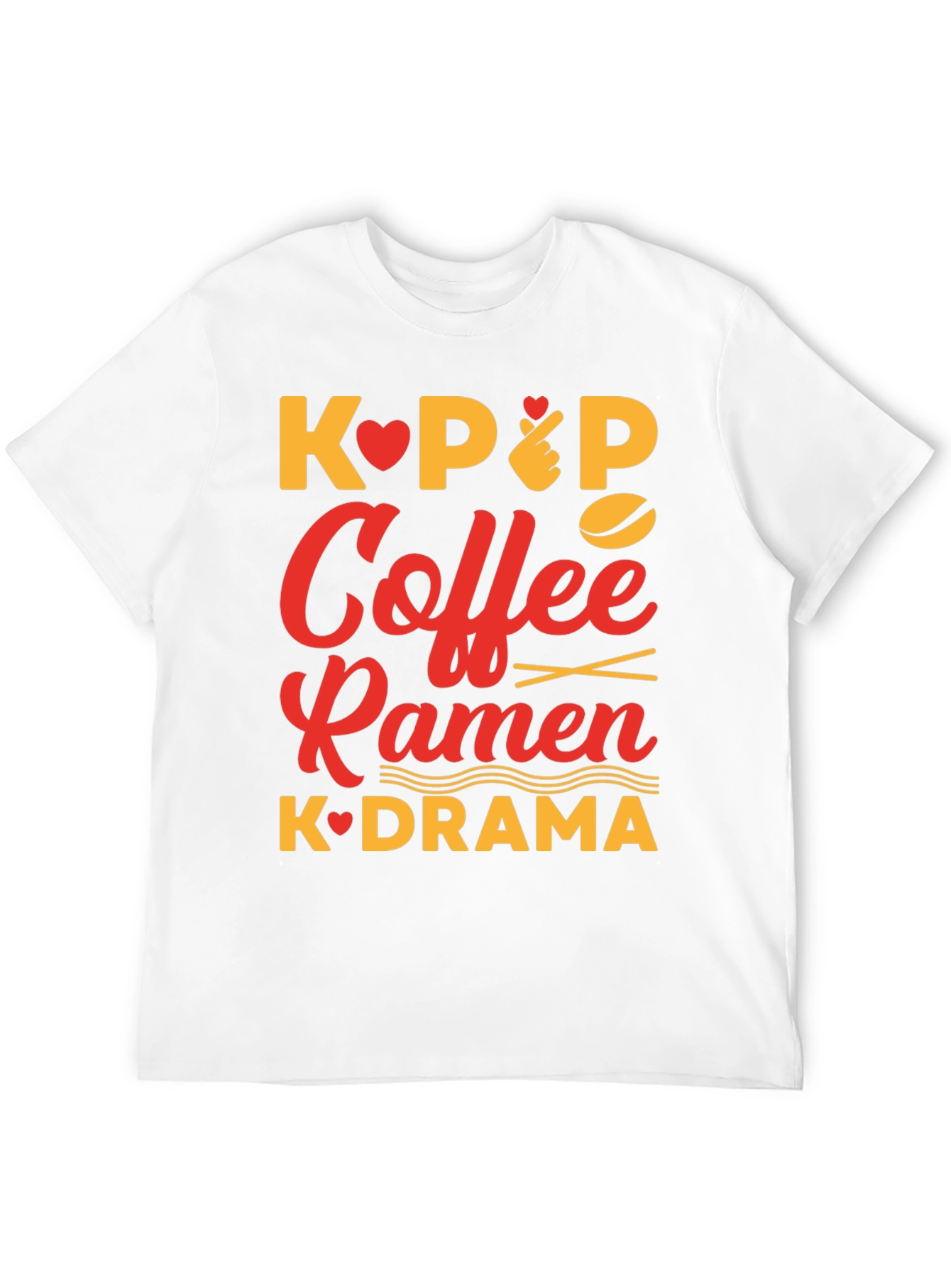 K-Pop Coffee Ramen K-Drama Graphic Tee