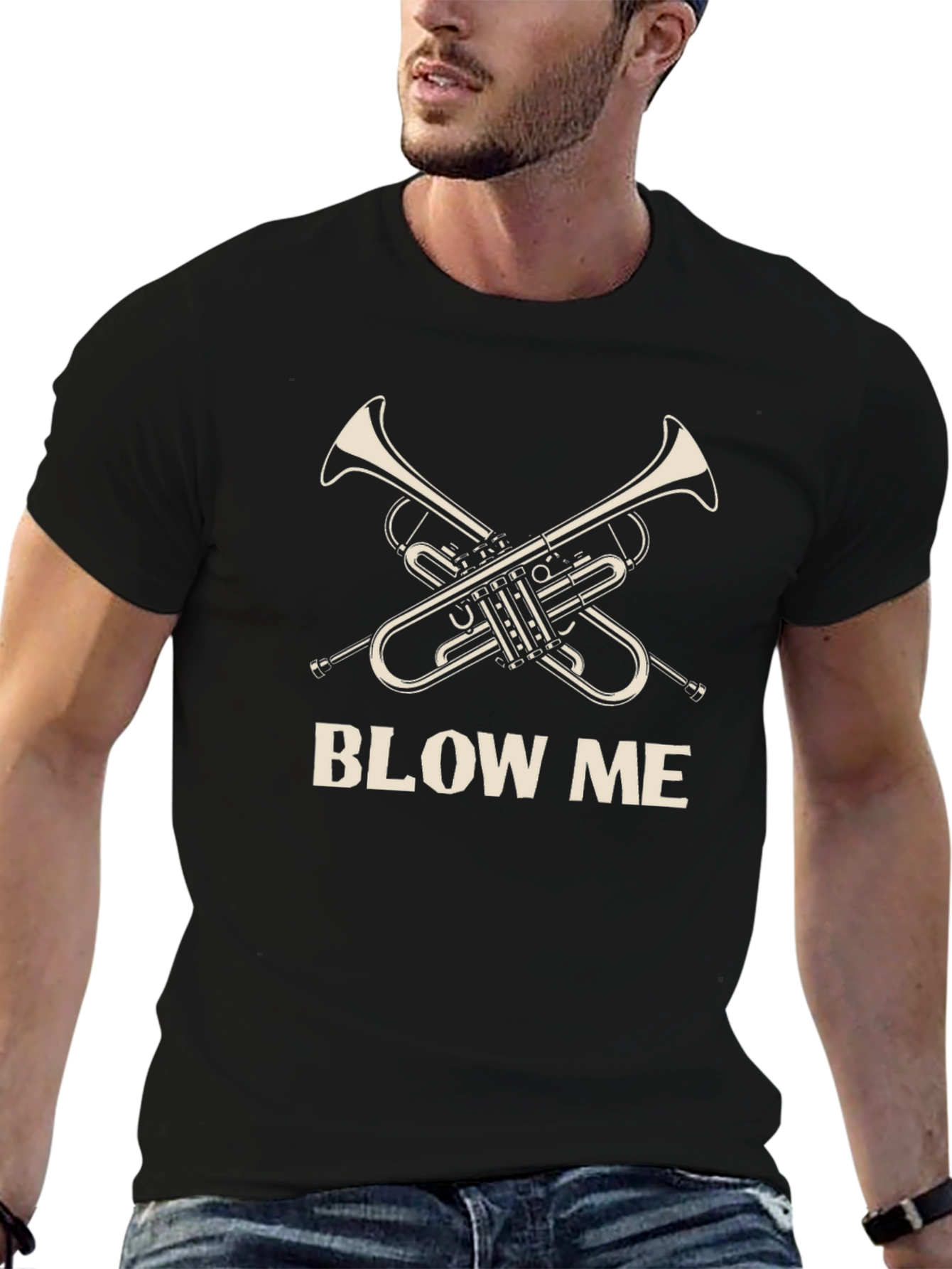 Blow Me Trumpet T-Shirt - Musical Humor Tee