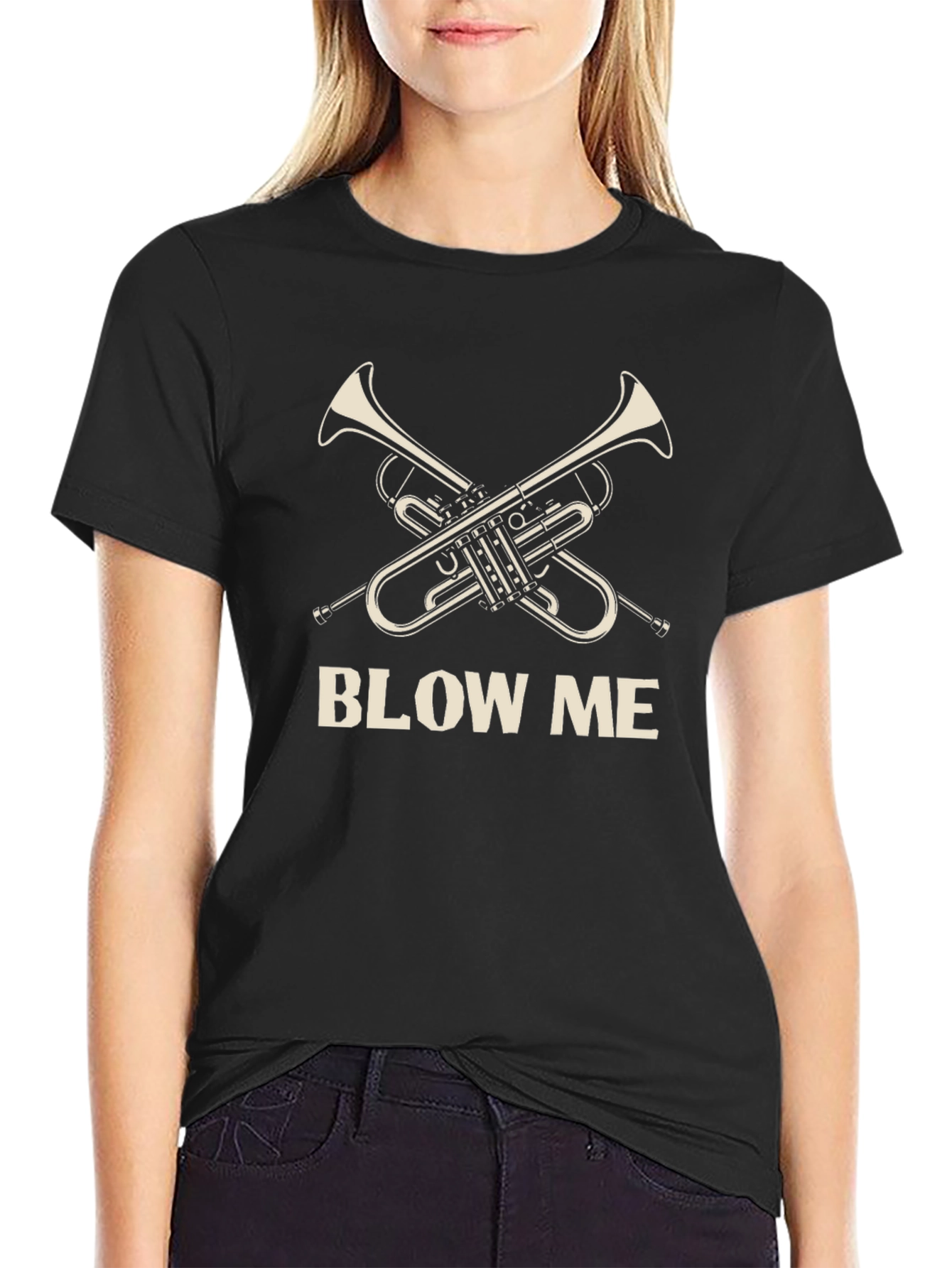 Blow Me Trumpet T-Shirt - Musical Humor Tee