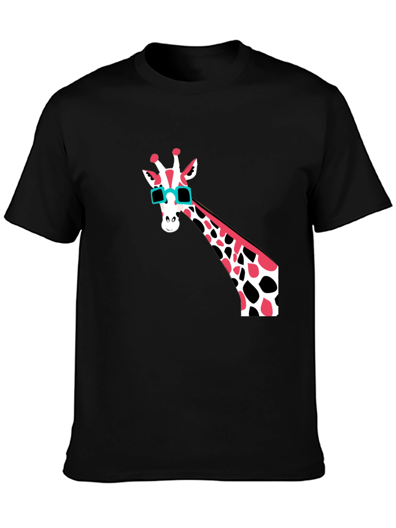 Cool Giraffe Graphic T-Shirt - Mens Black Tee